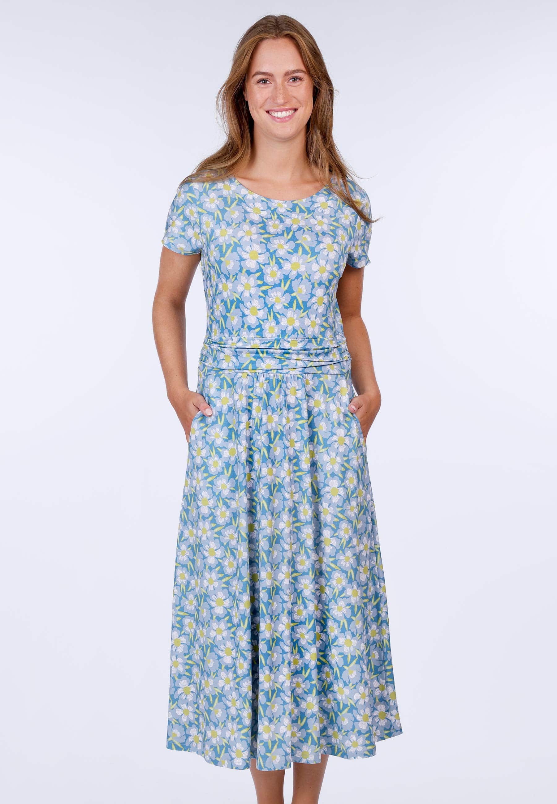 Sorgenfri Sylt Sommerkleid Malind poppy Taillenraffung