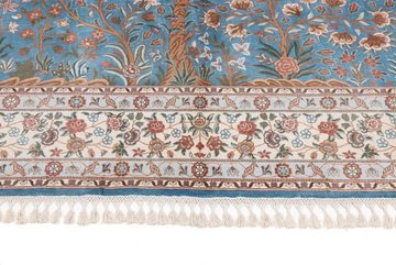 Seidenteppich Indo Isfahan Seidenkette 181x266 Handgeknüpfter Orientteppich, Nain Trading, rechteckig, Höhe: 12 mm