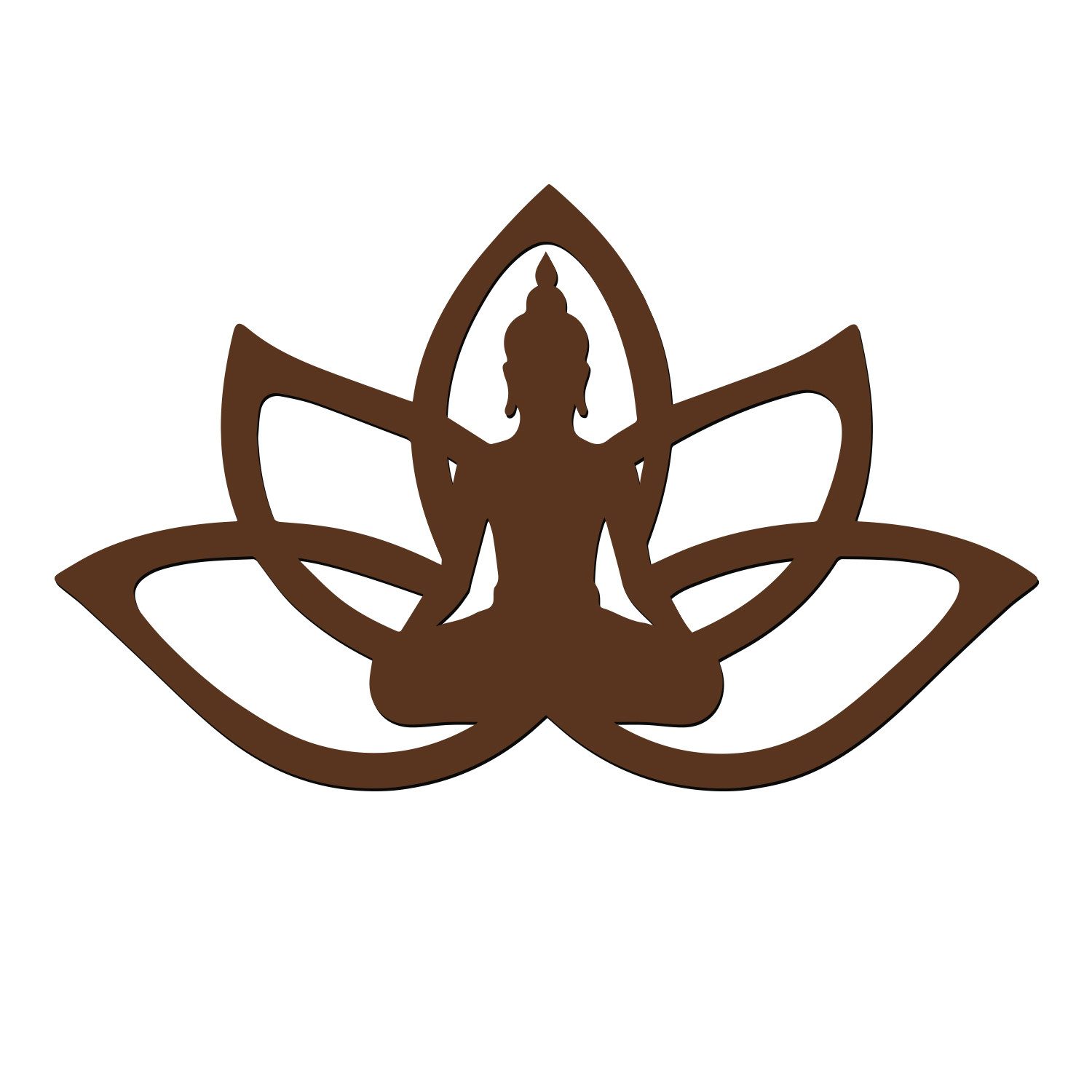 Namofactur Wandtattoo Buddha im Lotus XXL Wandtattoo