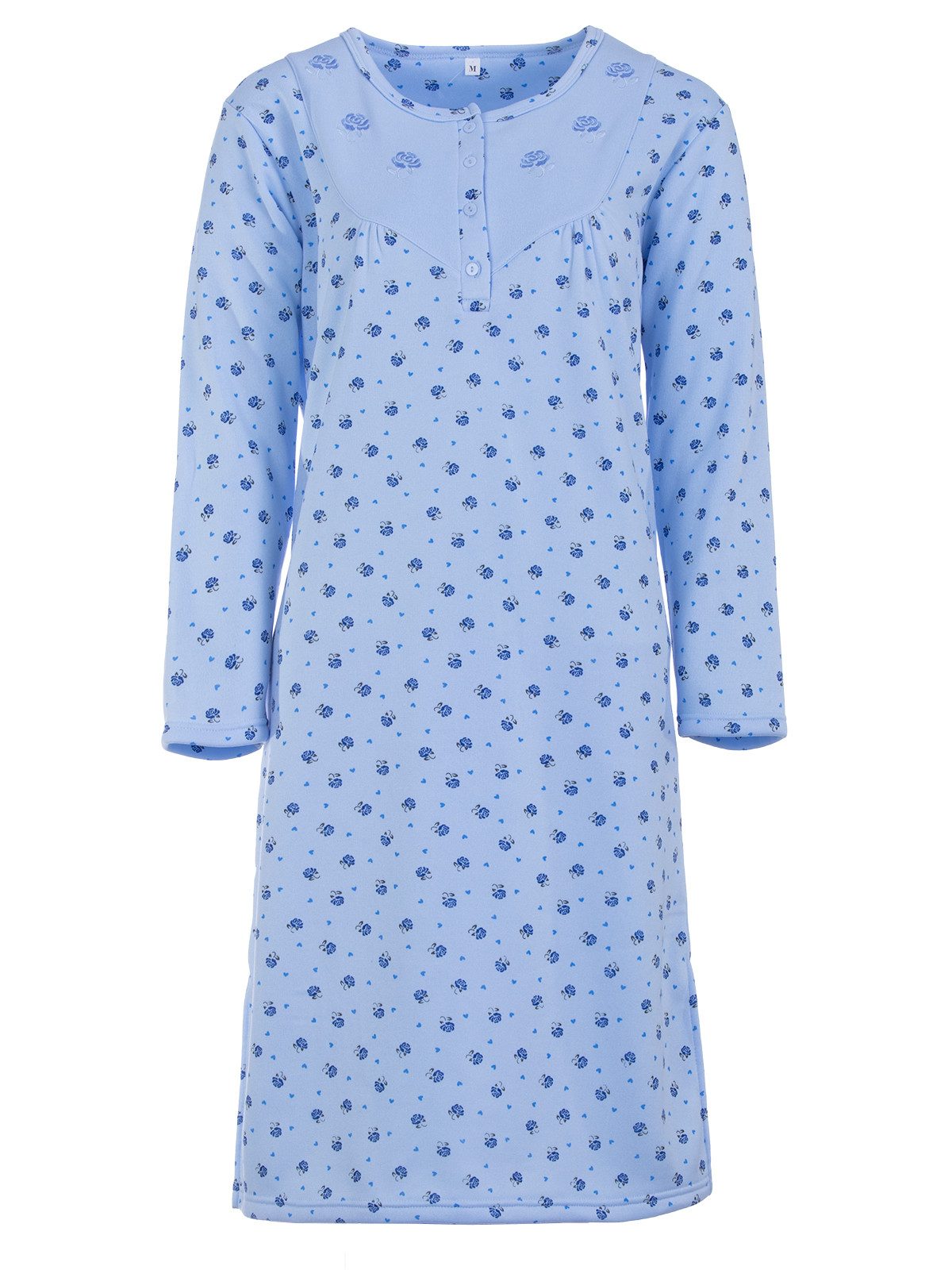 Nachthemd Thermo Nachthemd - Herzchen mit Rosen