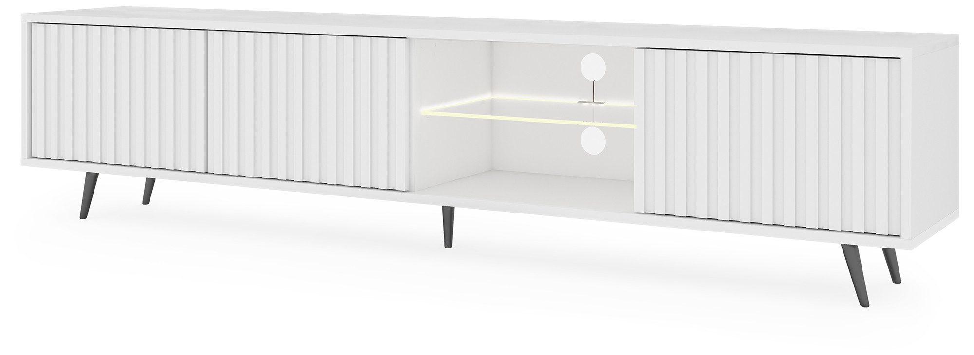 Selsey TV-Schrank BELLO mit schwarzen Füßen, günstig online kaufen