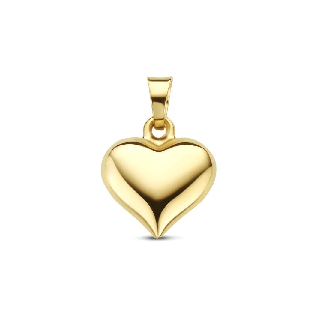 NICEANDnoble Kettenanhänger 585er-Gold Gelbgold 14 kt. Anhänger Herz, Damen Goldschmuck