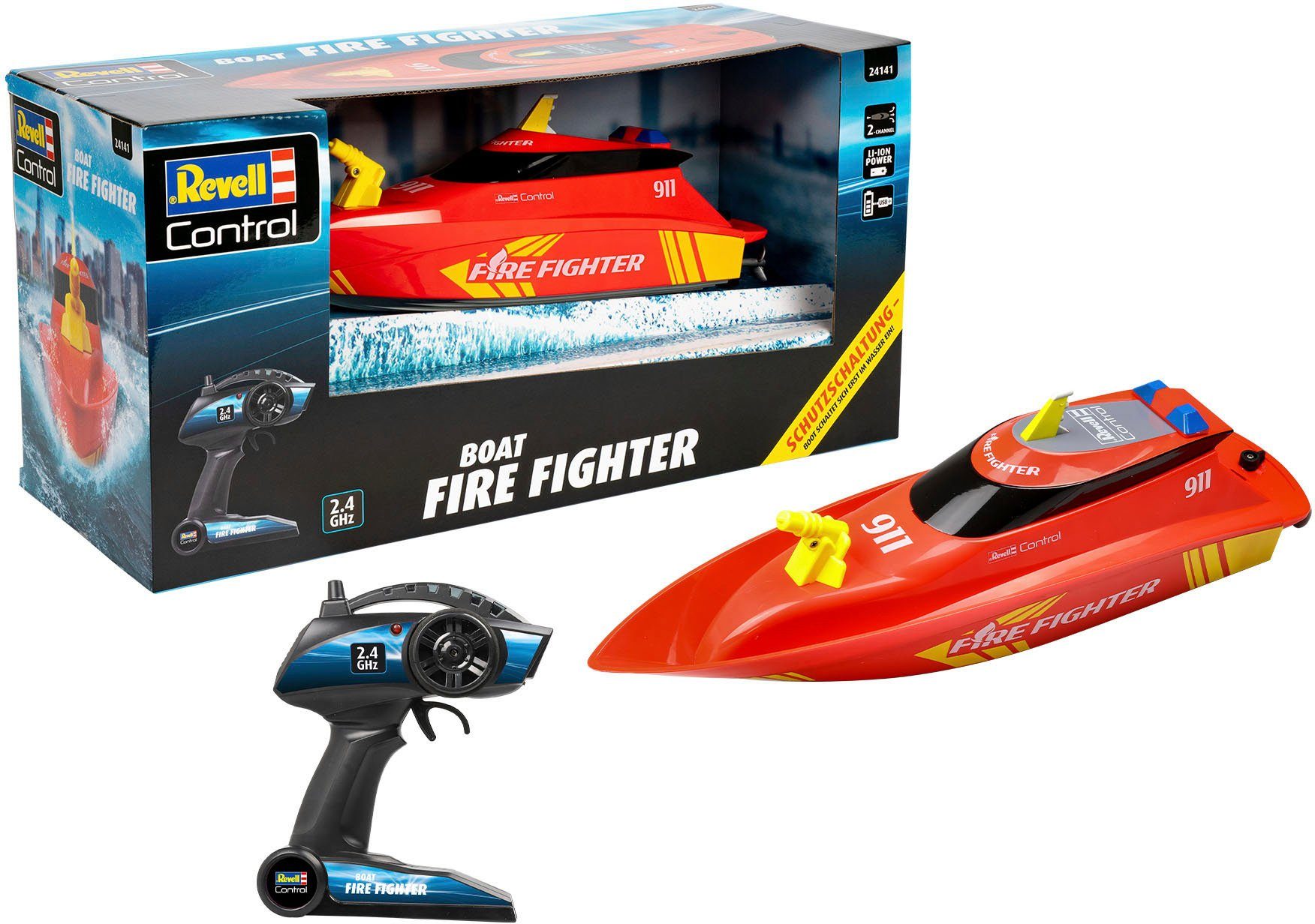 Revell® RC-Boot Feuerlöschboot, 2,4 GHz, mit Löschkanone