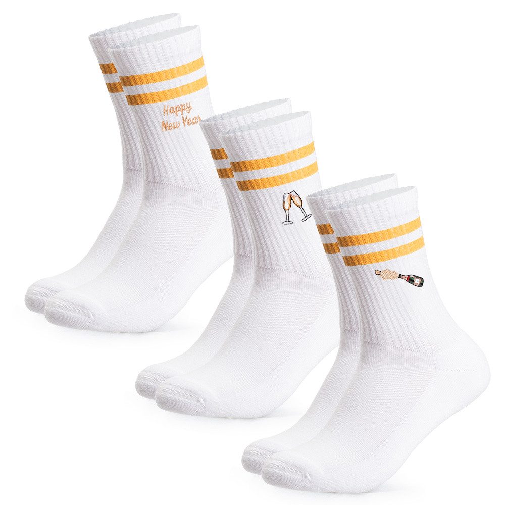OCCULTO Tennissocken Damen & Herren Motiv Tennissocken 3er Pack (Modell: Rio) (3-Paar)