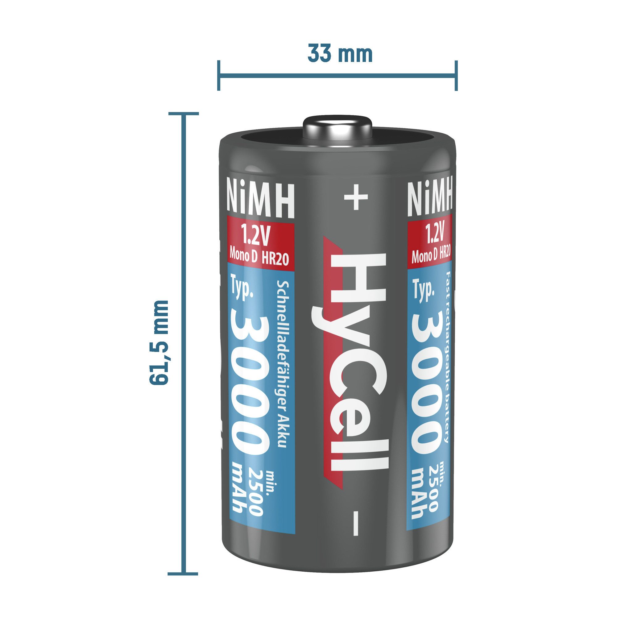 HyCell Mono D Akku 3000 mAh Akku