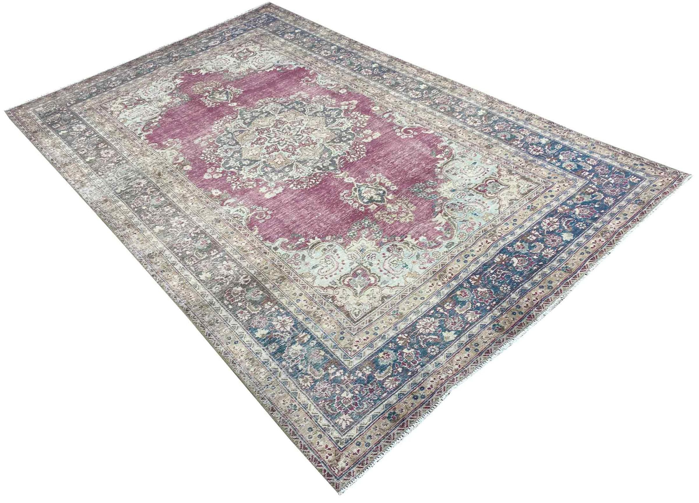 Nain Trading Orientteppich Vintage 186x303 Handgeknüpfter Moderner Orientteppich / Perserteppich, rechteckig, Höhe: 8 mm