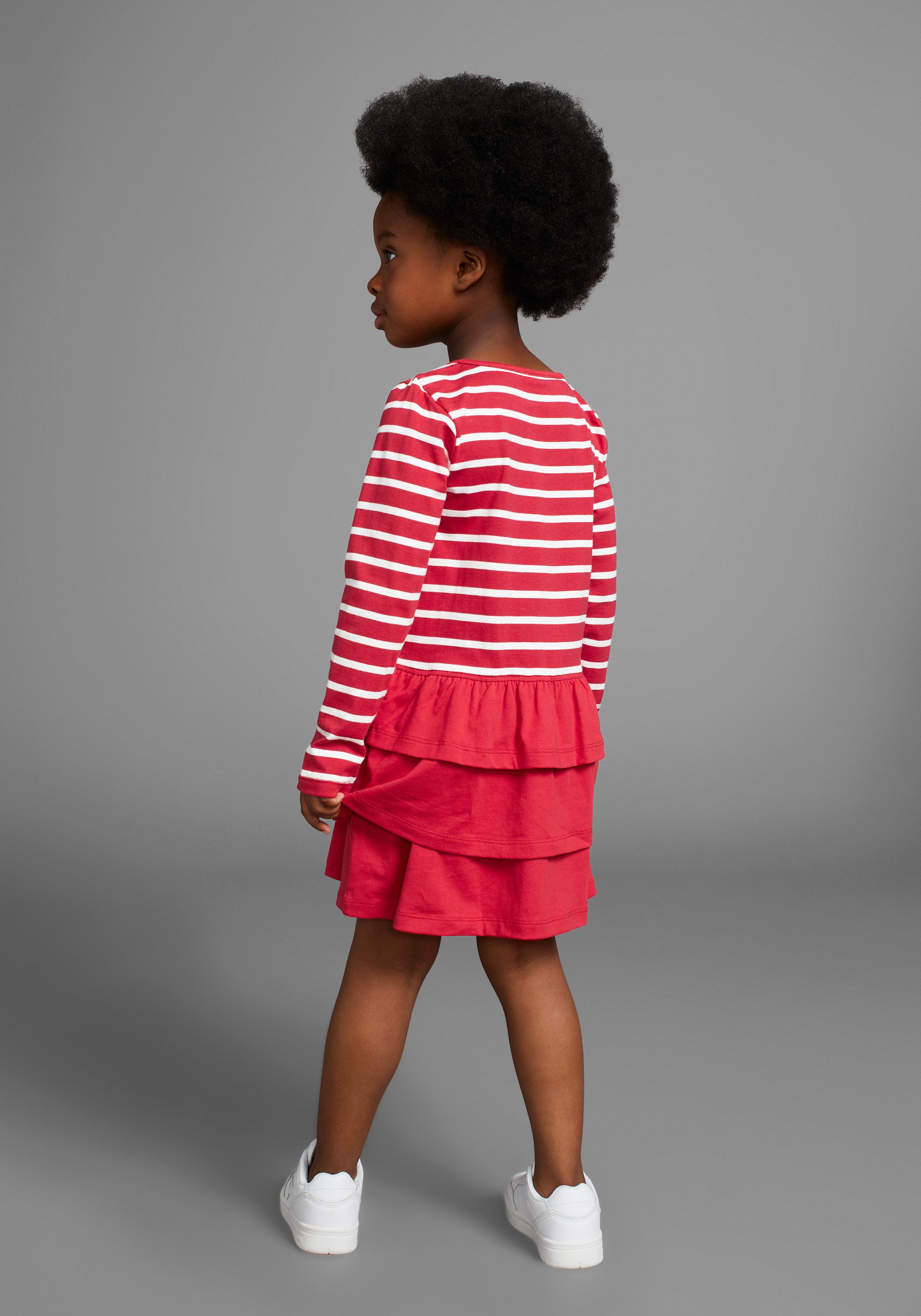 KIDSWORLD Jerseykleid für kleine Mädchen für Partys und besondere Anlässe, kniefreie Länge, modischer Stil