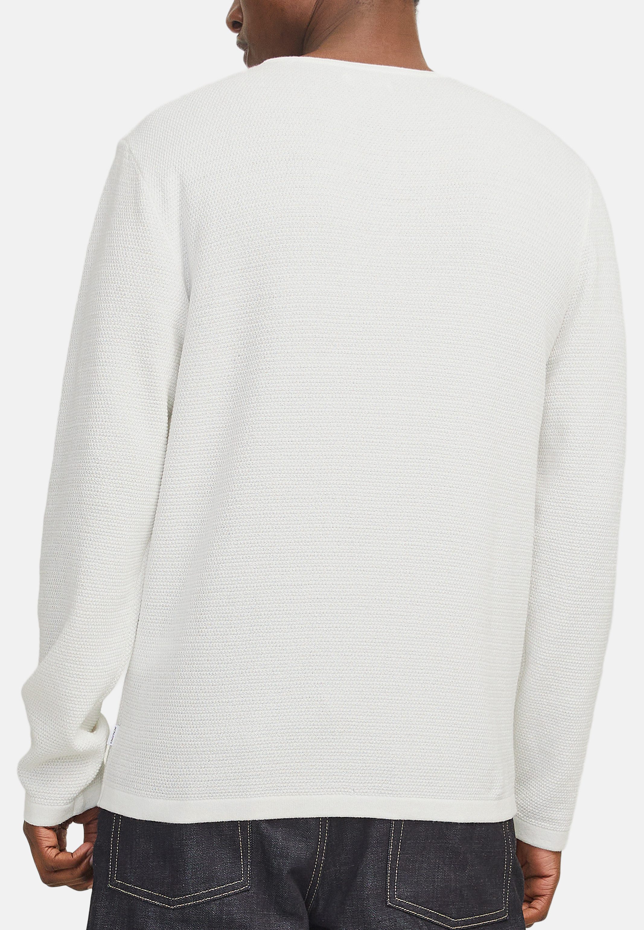 Jack & Jones Rundhalspullover George (1-tlg) Pullover - Baumwolle - Atmungsaktiv - Weicher, dehnbarer Flachstrick