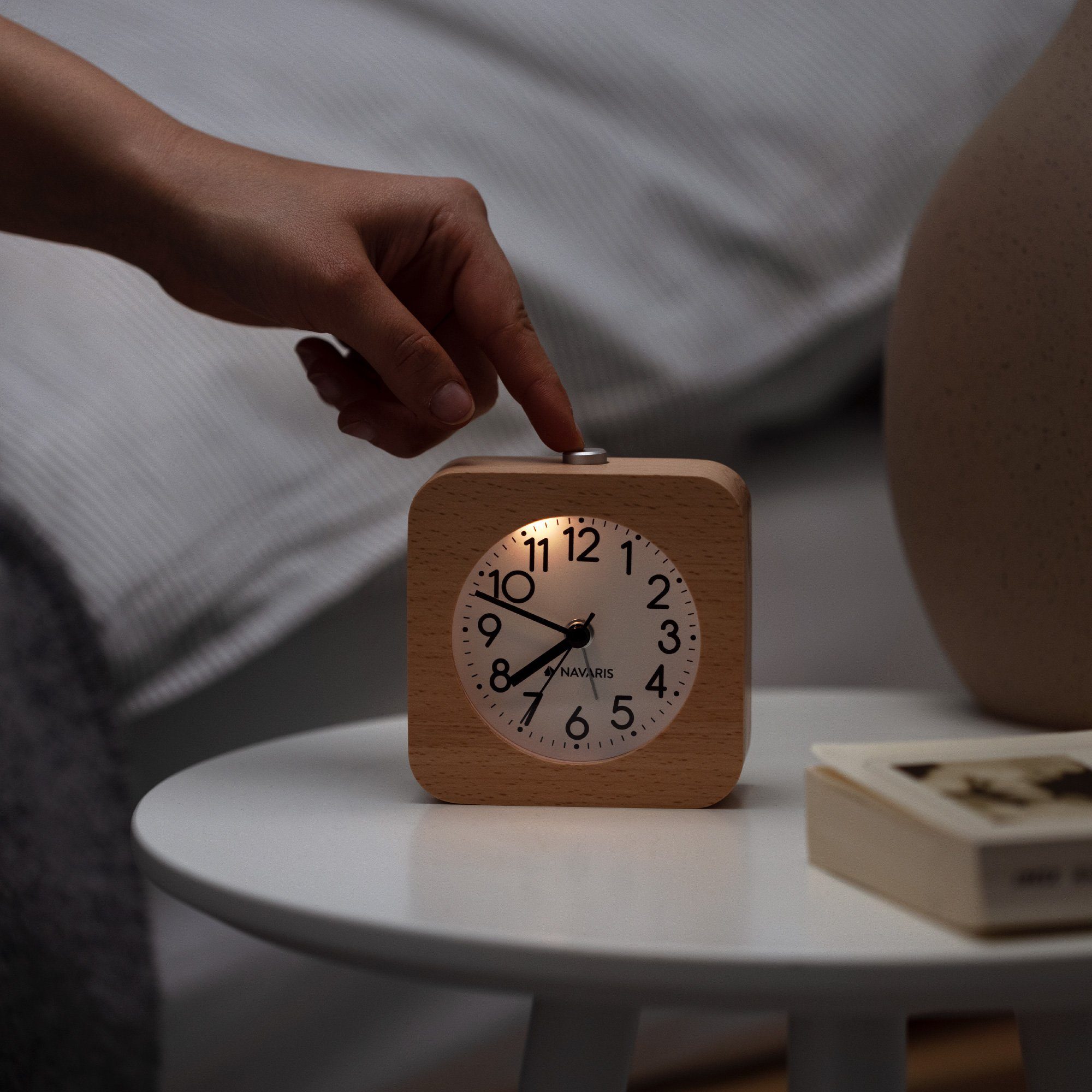 Navaris Wecker Retro Holzwecker mit Snooze günstig online kaufen