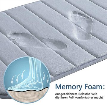 Fußmatte Fußmatte, 40 x 60 cm Korallensamt 2er-Pack für Badezimmer Schlafzimmer, Welikera