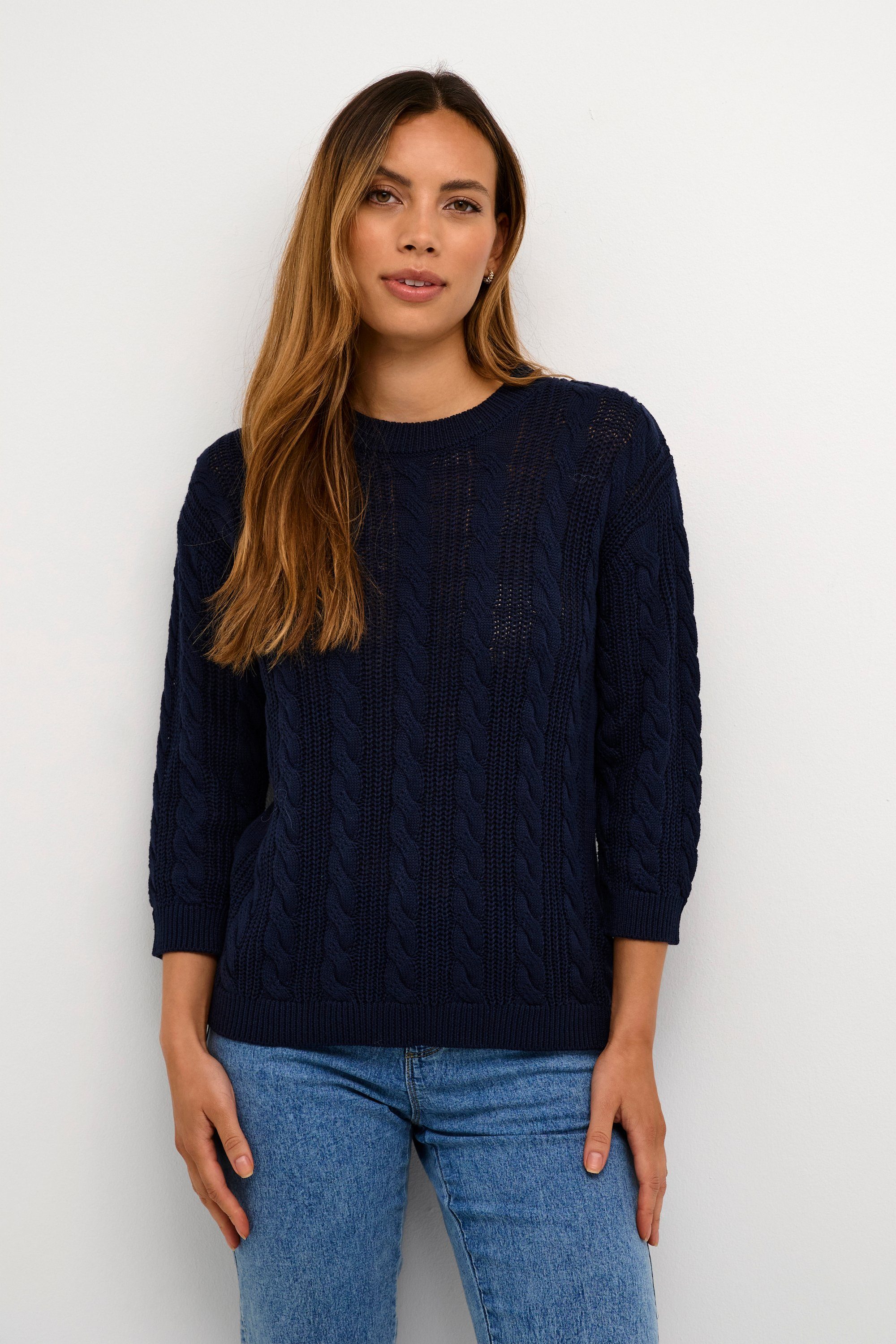 KAsilja KAFFE Strickpullover Strickpullover Midnight Marine