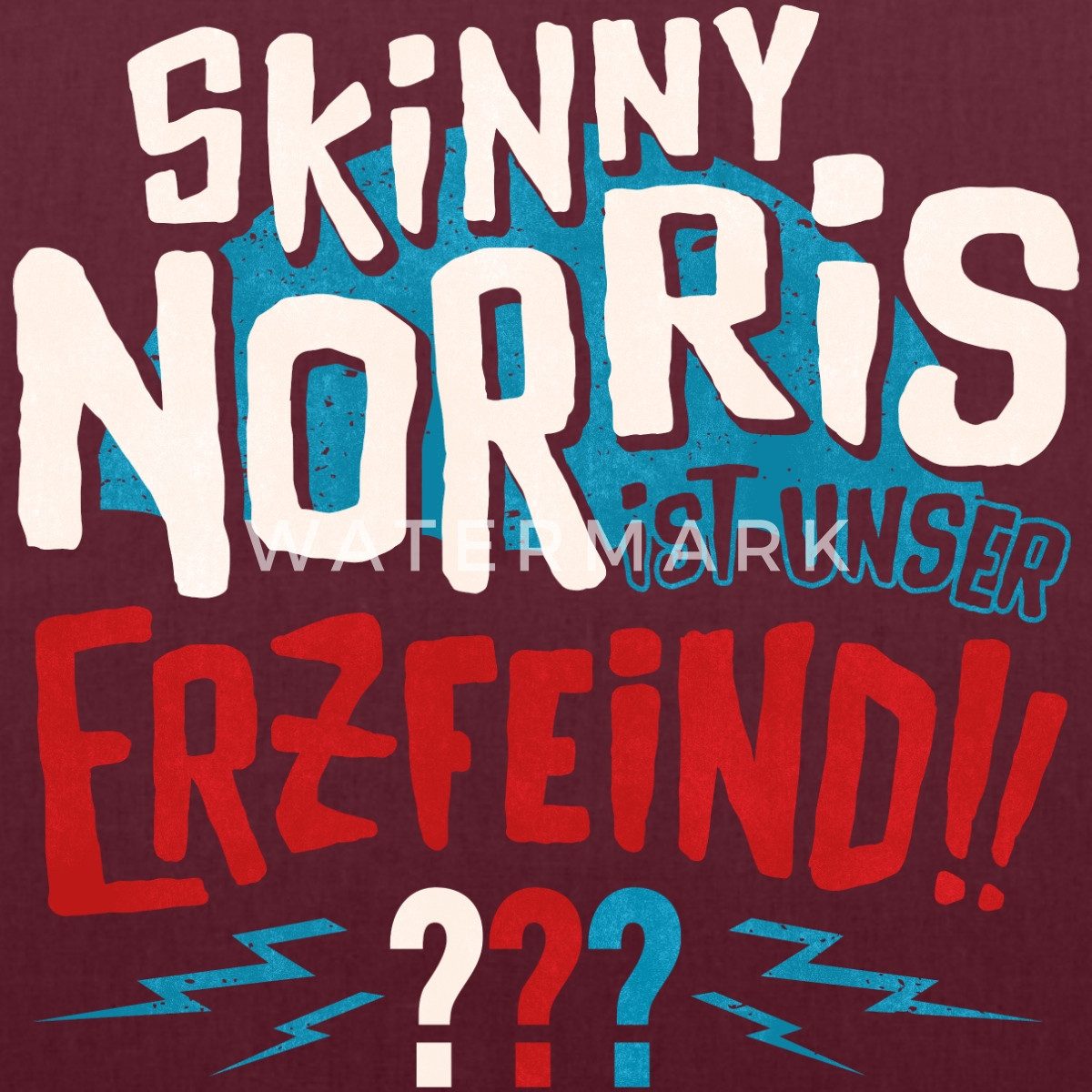 Spreadshirt Henkeltasche Die Drei Fragezeichen Skinny Norris Stoffbeutel (1-tlg)