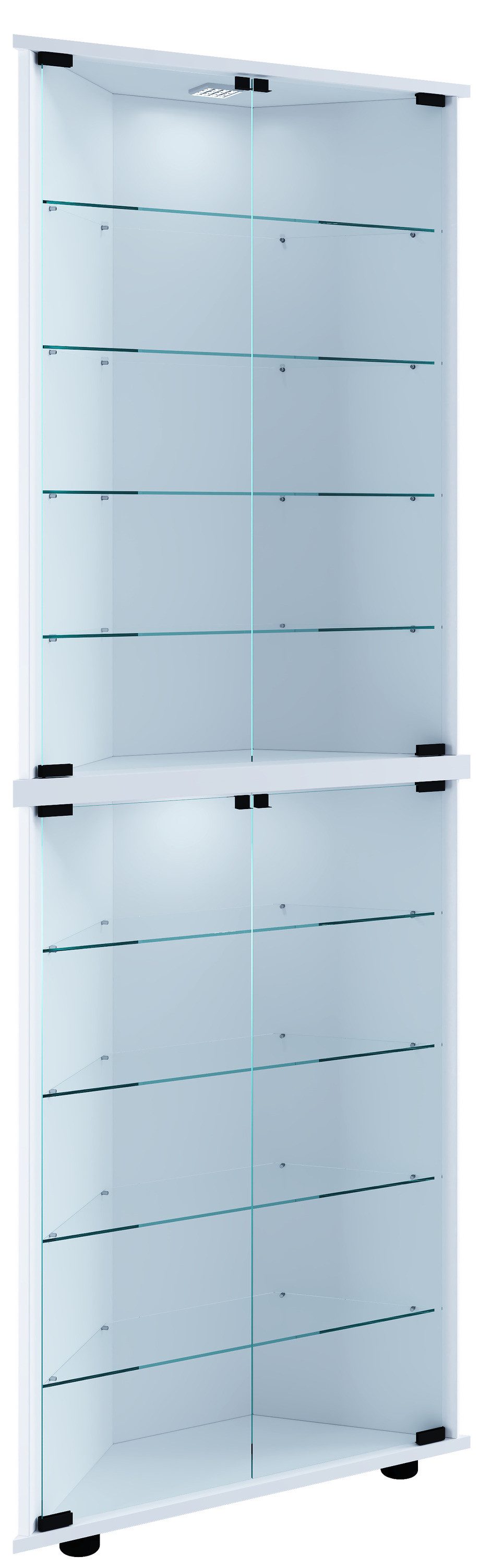 VCM Standvitrine Holz Glas Eckvitrine Vitrine günstig online kaufen