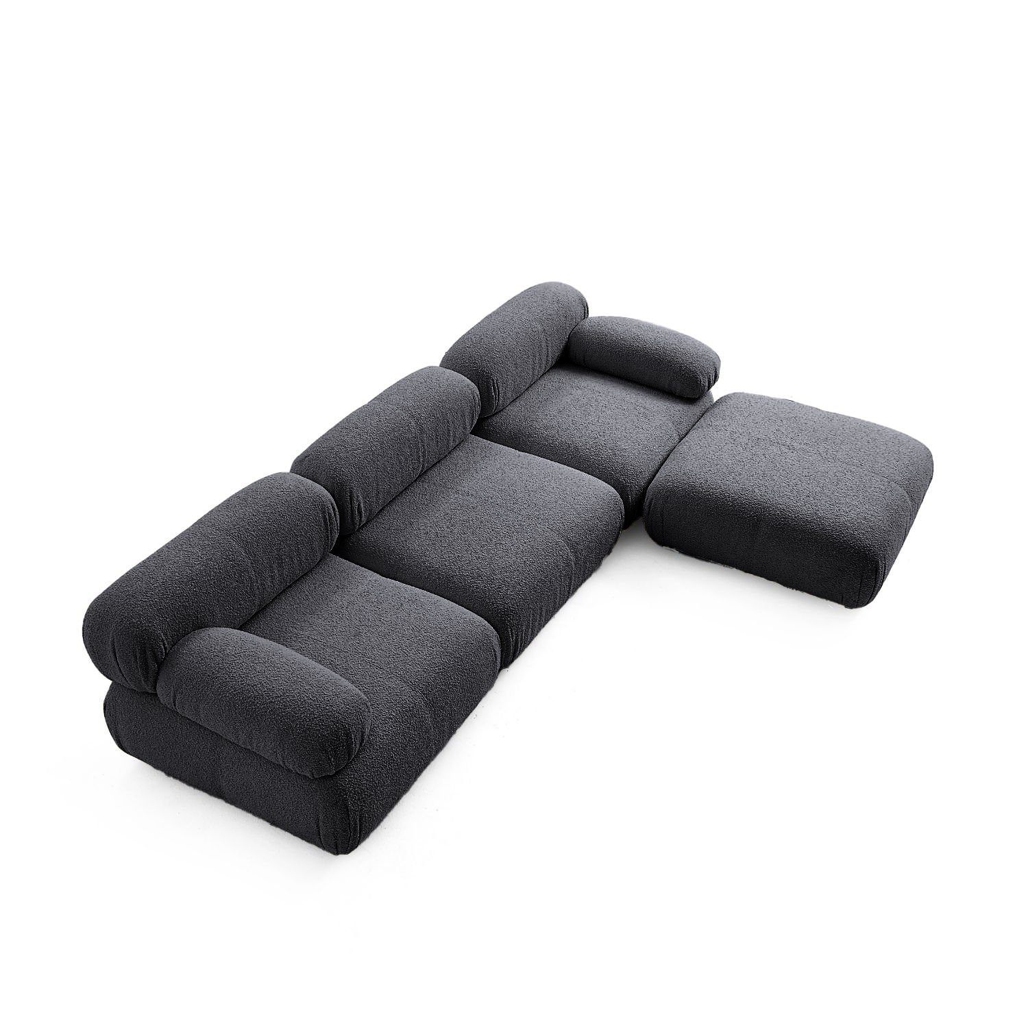 Touch me Sofa enthalten! im Generation und Aufbau aus neueste Sitzmöbel Komfortschaum Preis Schwarz-Lieferung Knuffiges