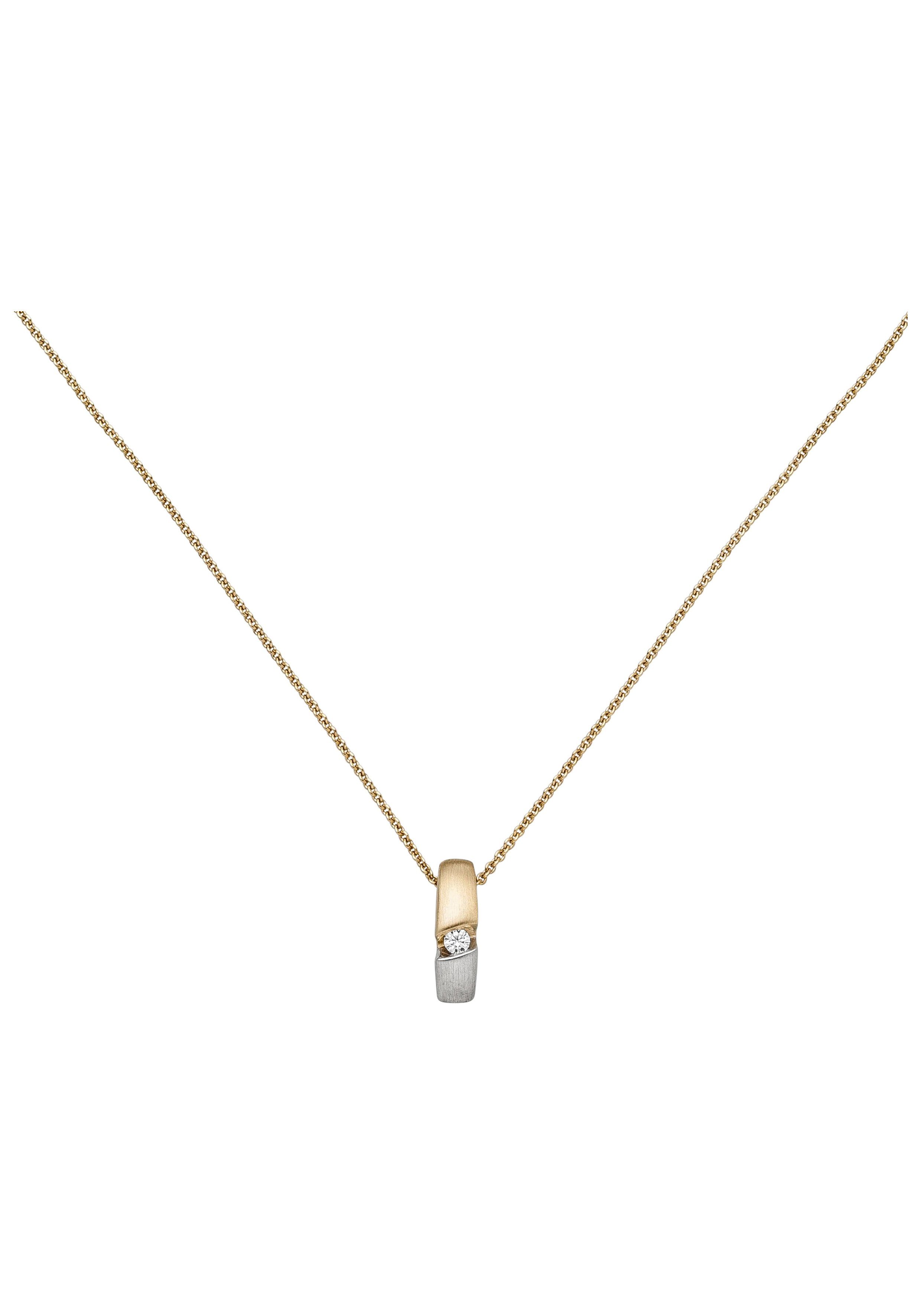 JOBO Kette mit Anhänger, 585 Gold bicol...