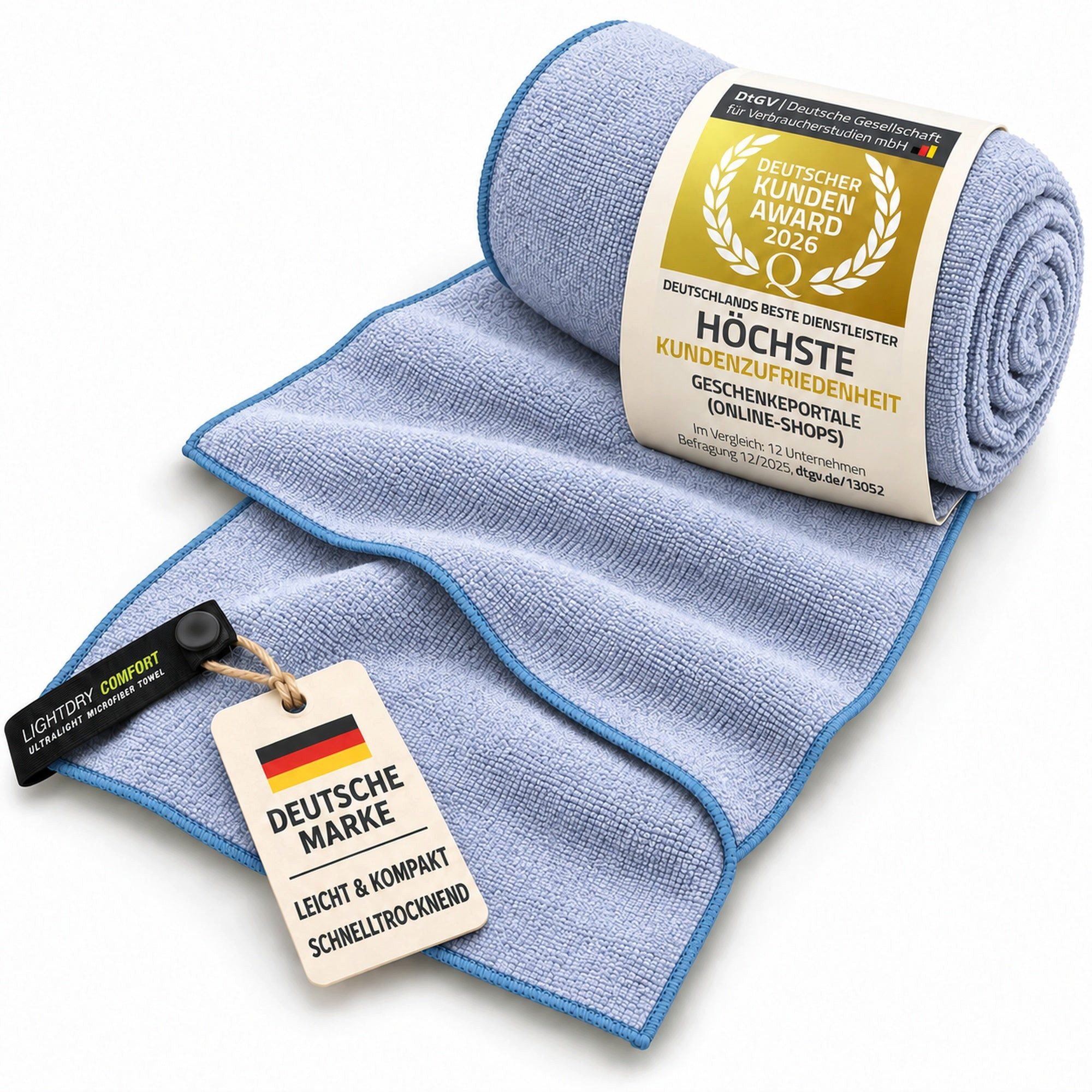 LightDry Reisehandtuch LightDry Reisehandtuch – Leichtes Mikrofaser-Sport und Strandhandtuch, Sport, Strand & Badehandtuch