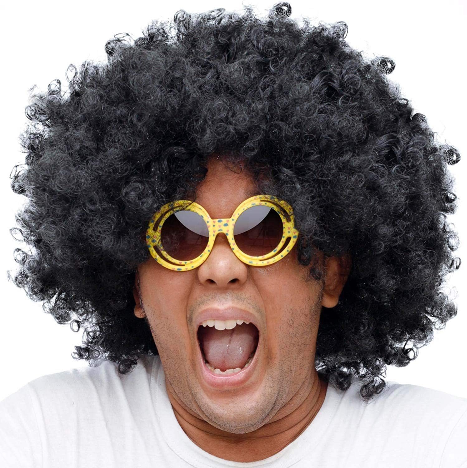 Goods+Gadgets Kunsthaarperücke Kunsthaarperücke Lockenperücke Rasta Wuschellook – Fasching & Party, Rastaperücke Rasterlocken