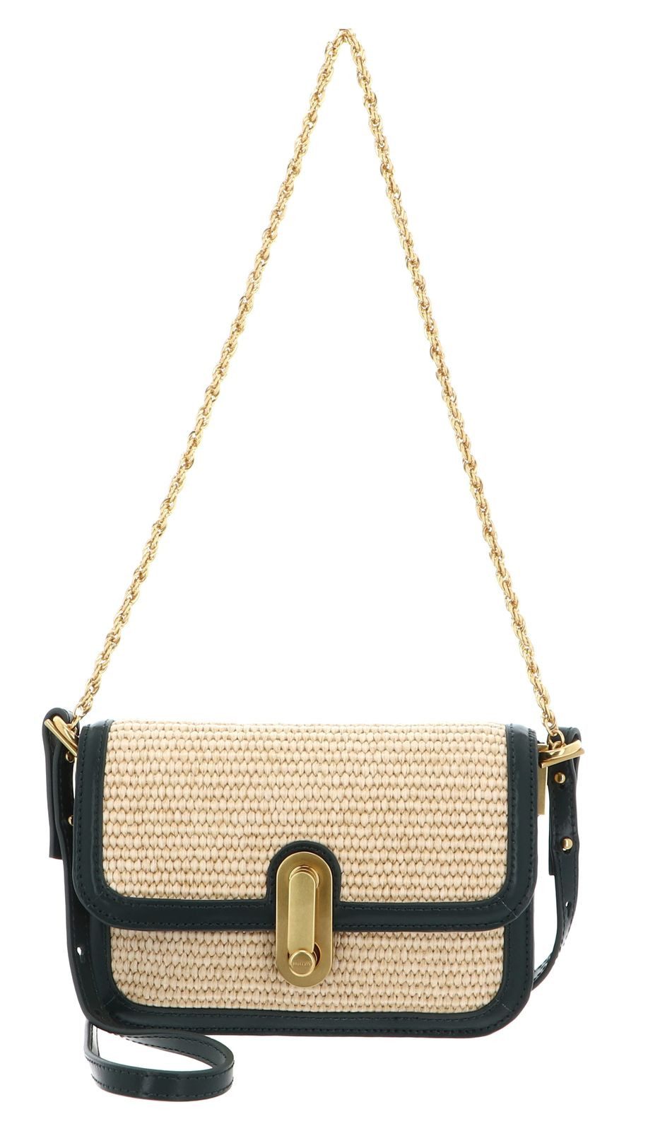 Ted Baker Umhängetasche Twist Lock Detail Raffia Crossbody Bag