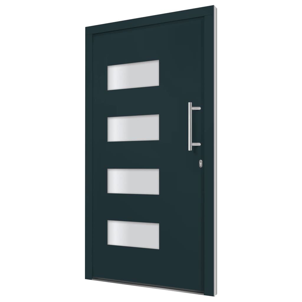 vidaXL Haustür Haustür Aluminium und PVC Anthrazit 100x200 cm (1-St)