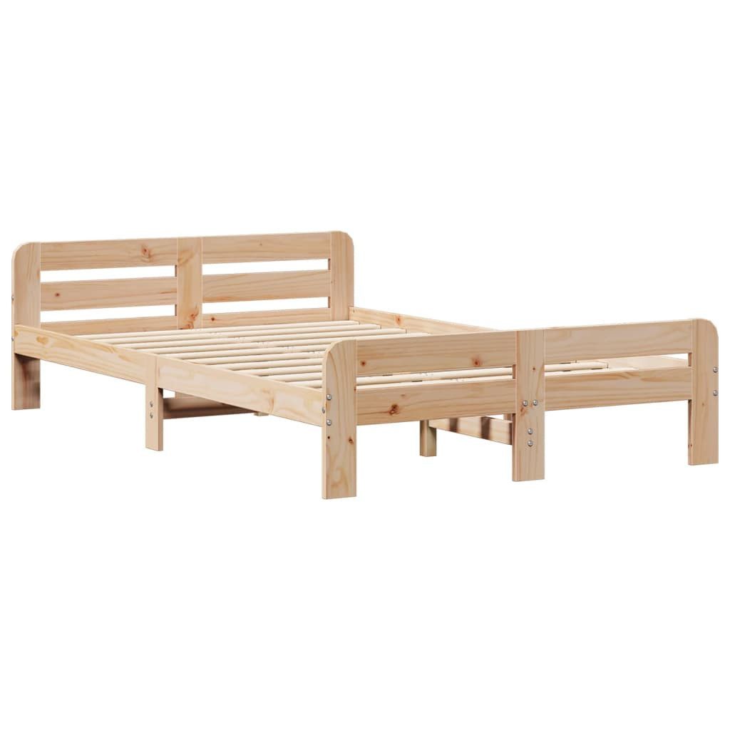 vidaXL Bett Massivholzbett ohne Matratze 135x190 günstig online kaufen