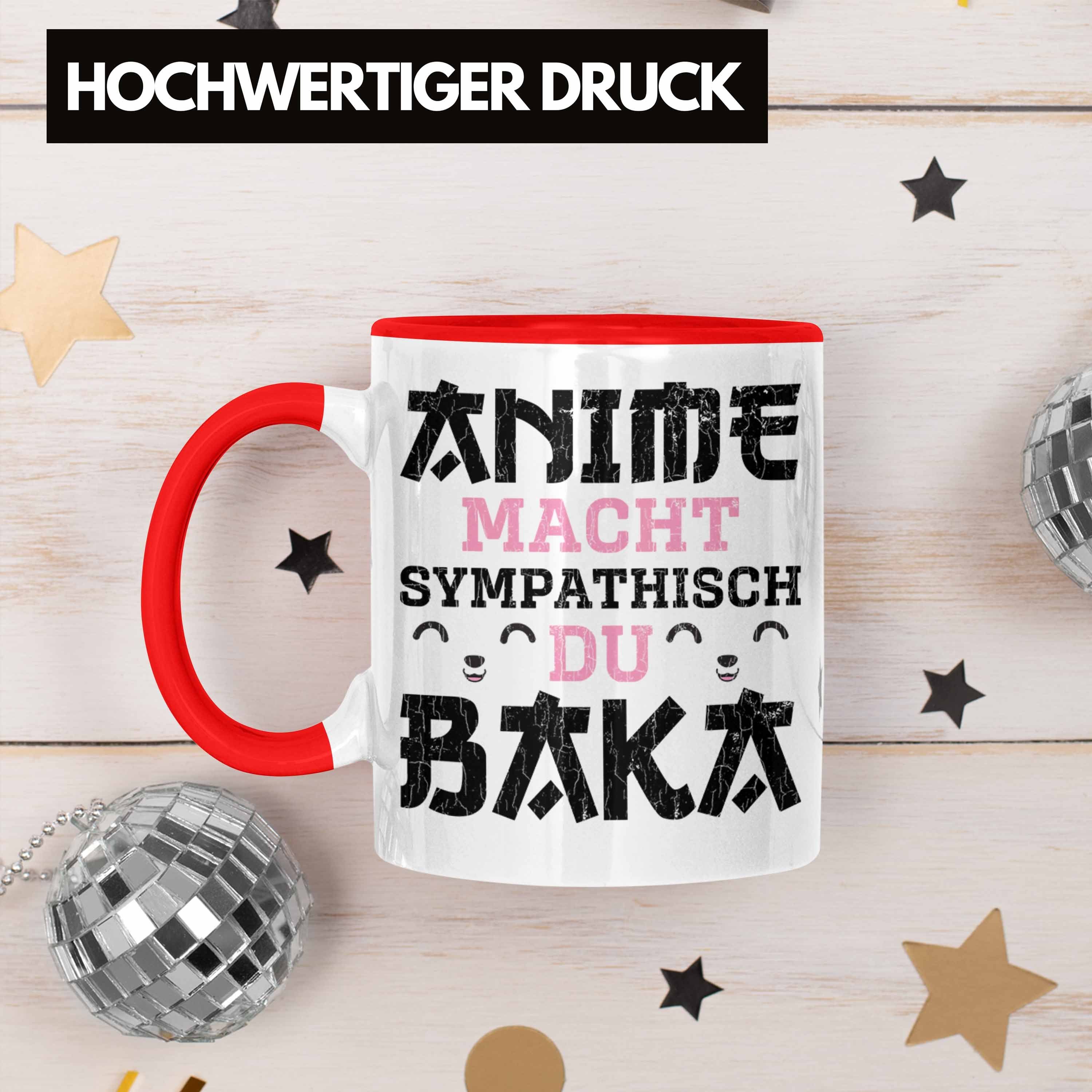 Trendation Trendation Anime Geschenk Spruch - Deko Tasse Geschenke Rot Kaffeetasse Sympathisch Tasse Fan Anme