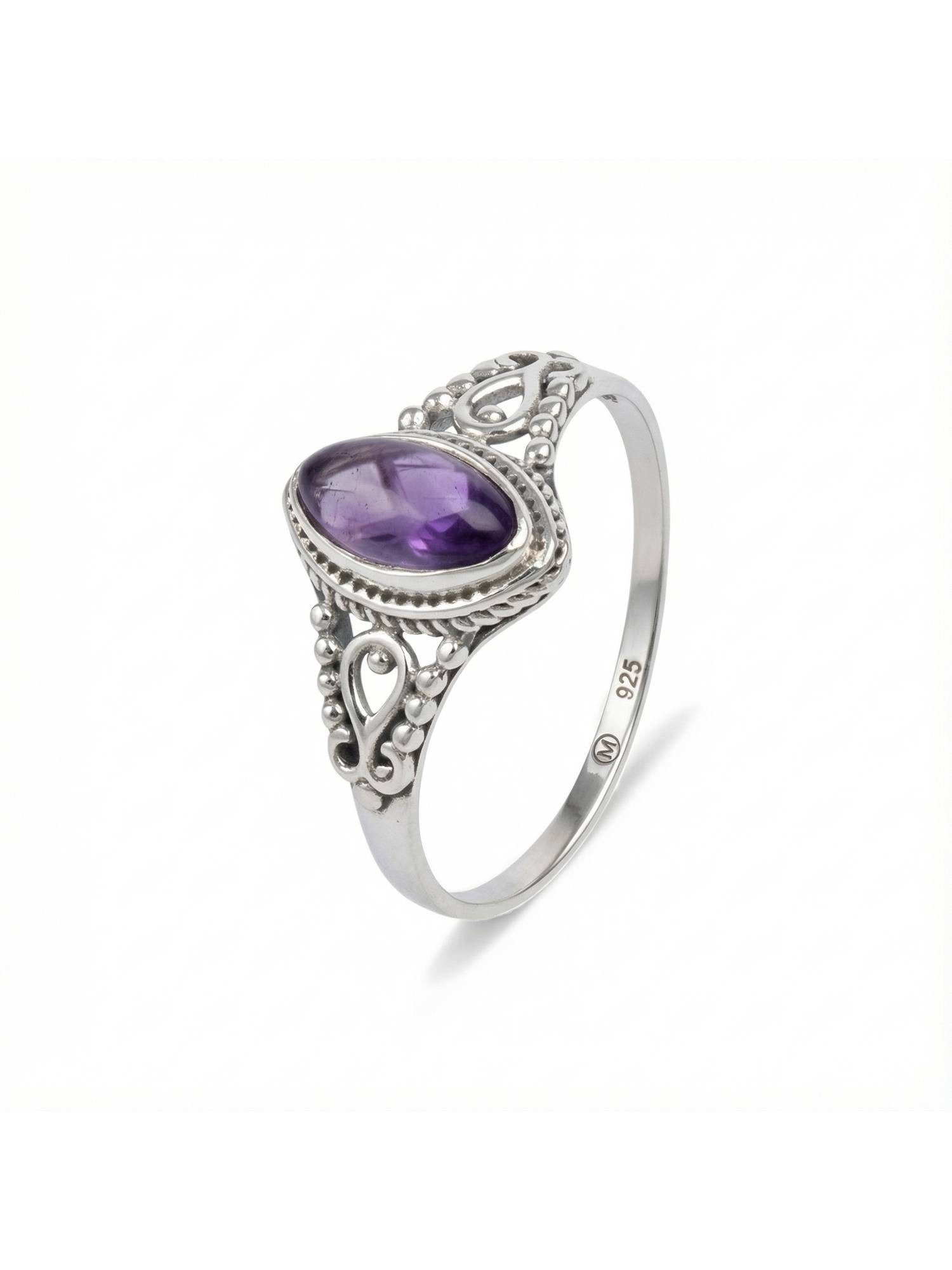 Silberring MERANDAL aus 925 Silber mit Amethyst