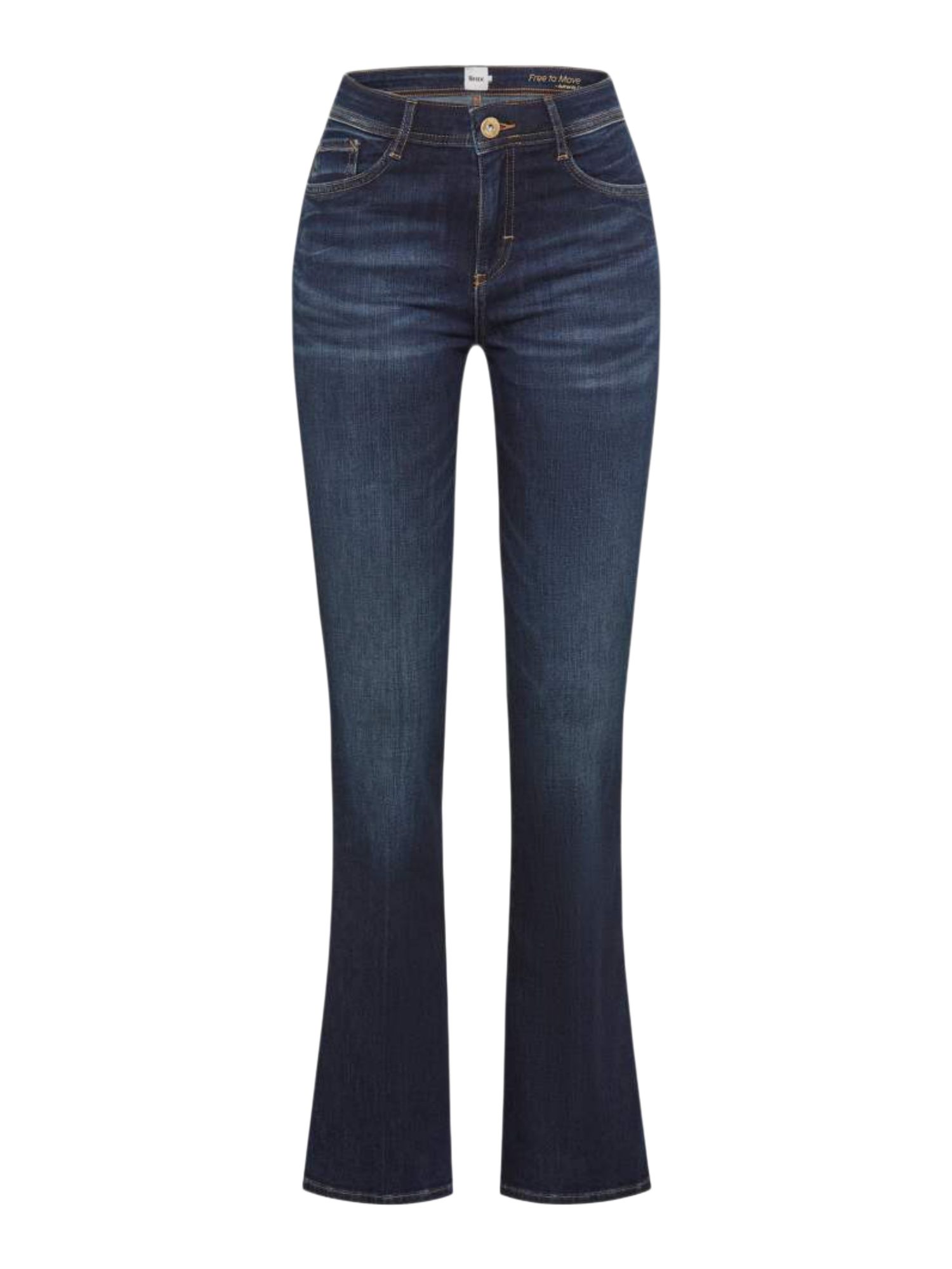 Brax 5-Pocket-Jeans blau,Casual,Baumwolle,Unifarben,Flared Fit,Hoch