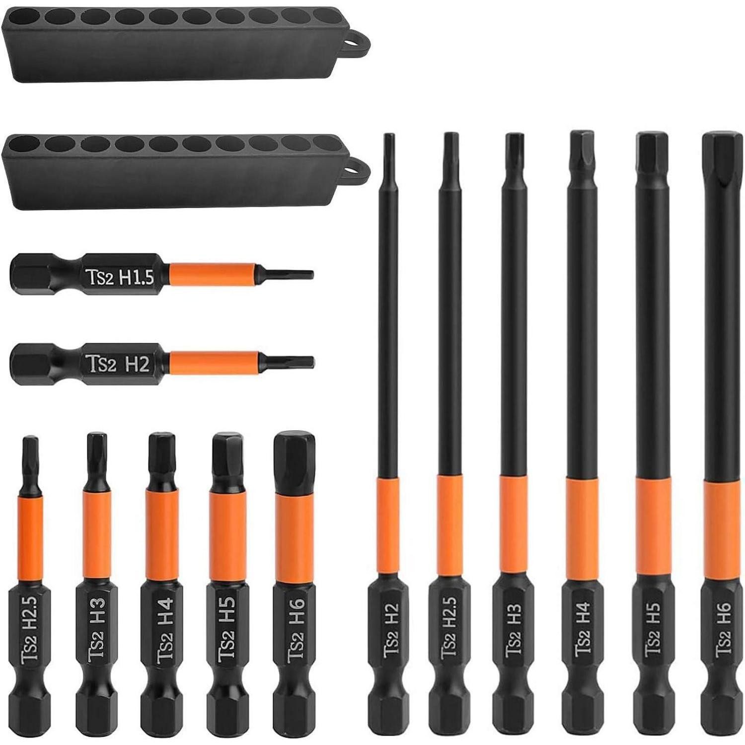 LuxusKollektion Bit-Set Bit Set Sechskantkopf Magnetisch Langbits Stahl 15