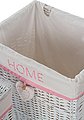 Home affaire Wäschekorb »Home« (Set, 5 Stück), weiß/pink, Bild 4