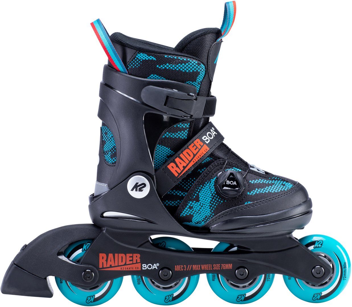 K2 Inline black/turquise BOA K2 Skate RAIDER Inlineskates