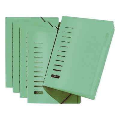 PAGNA Organisationsmappe, Ordnungsmappe mit 6 Fächern, farbiges Register, A4