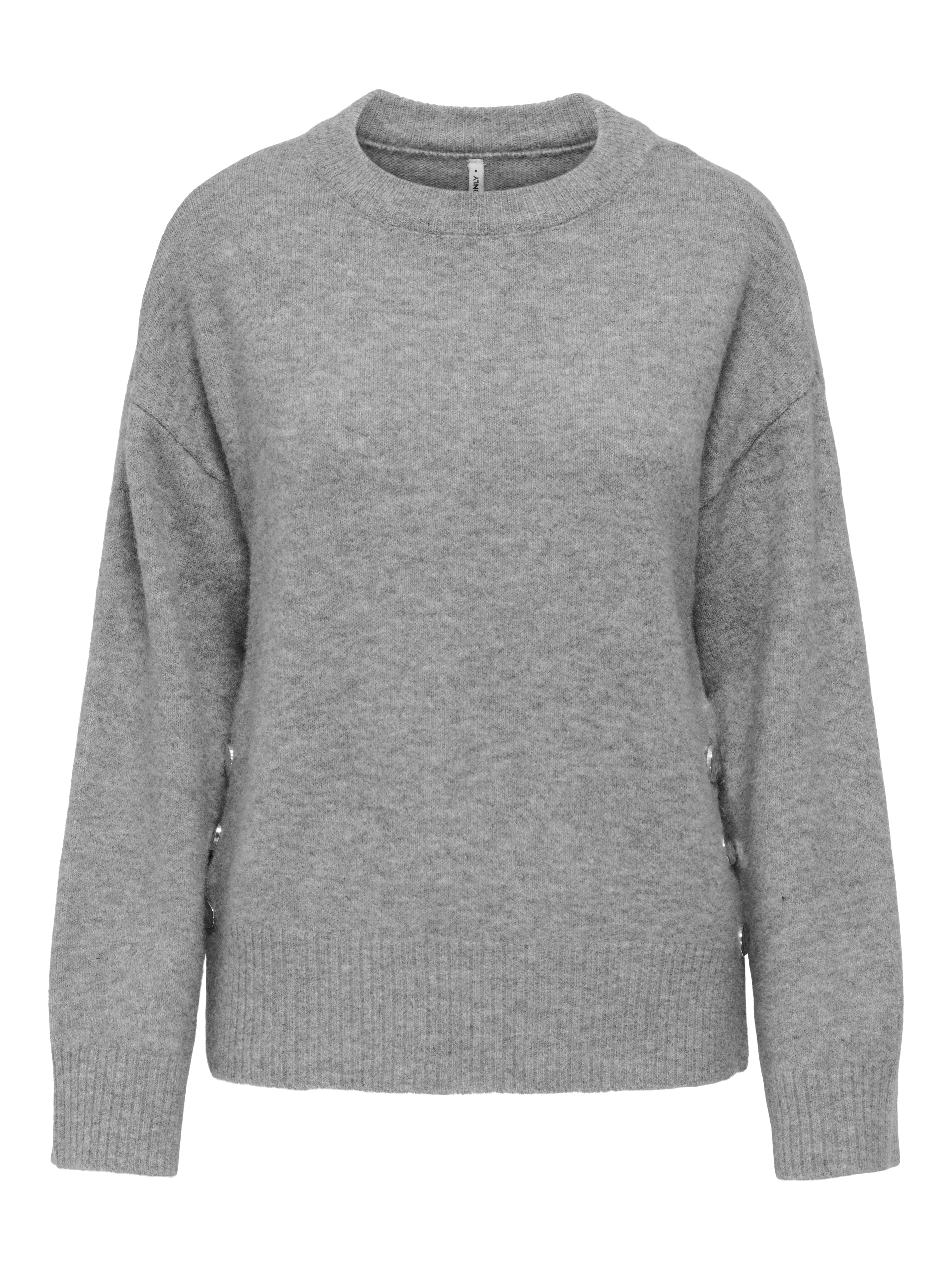 Medium Grey Melange Detail:Silver Button
