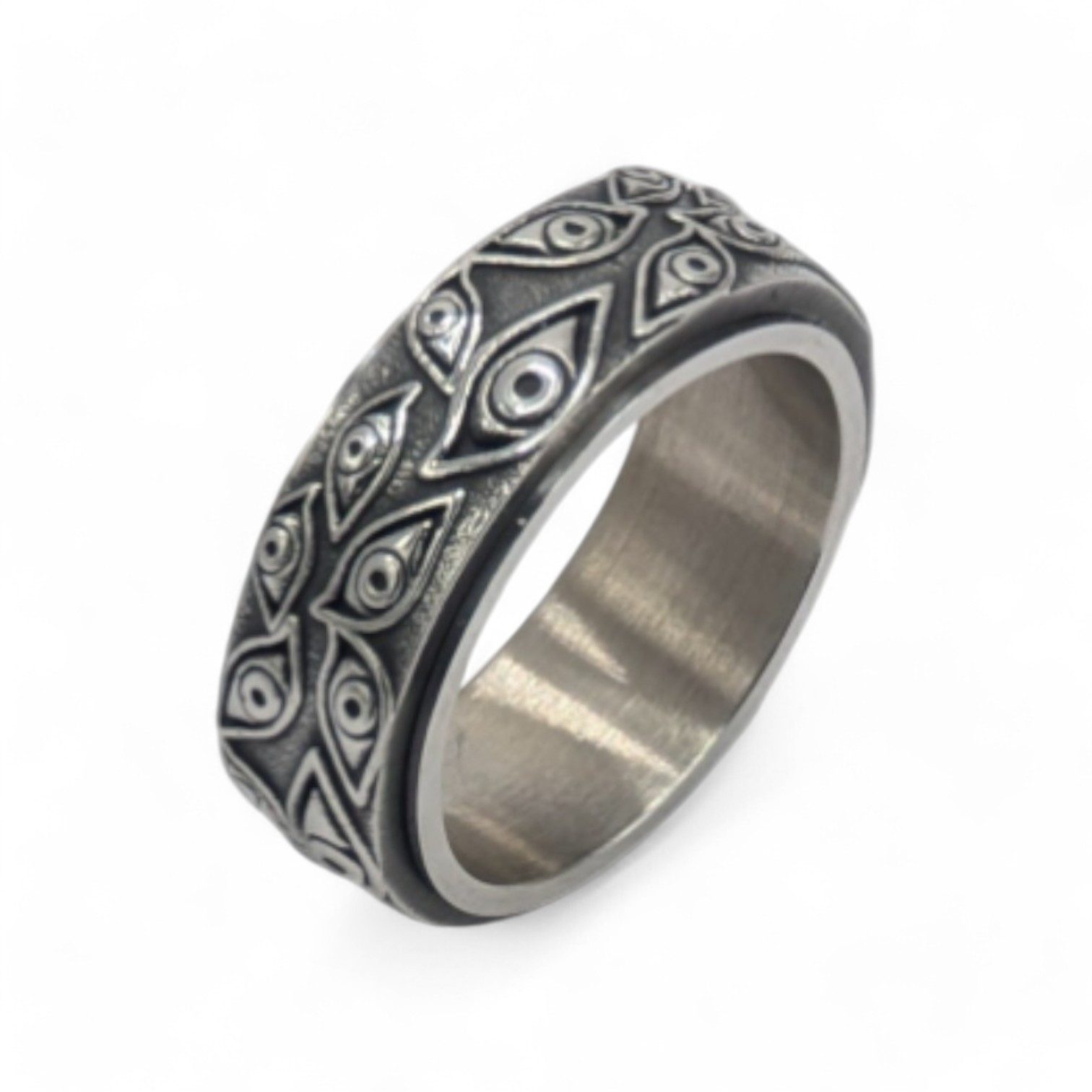 Eyecatcher Fingerring Anti Stress Fidget Ring Augen Anxiety Ring drehbar, D günstig online kaufen