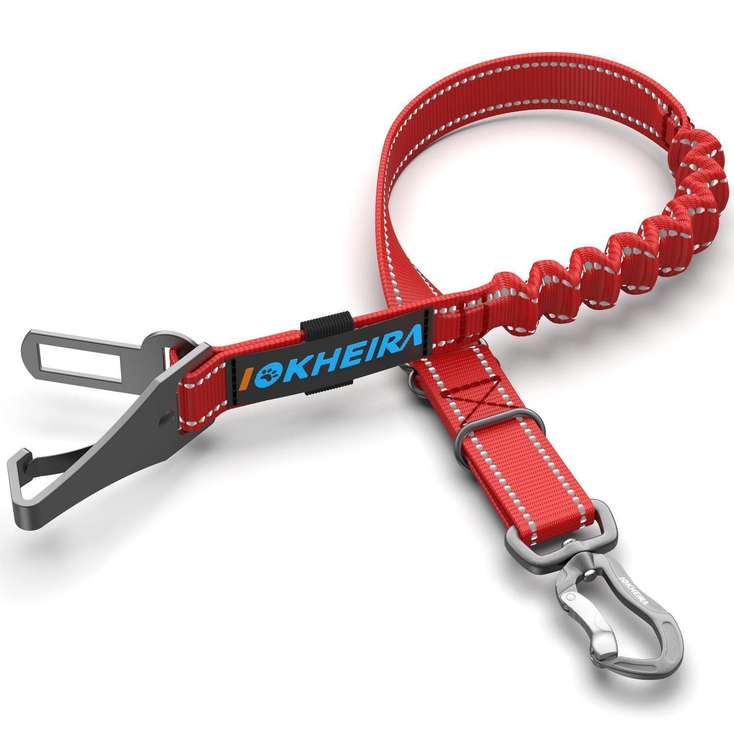 LuxusKollektion Autohundegeschirr Hundegurt einstellbar Auto Universalstecker Verriegelung Rot