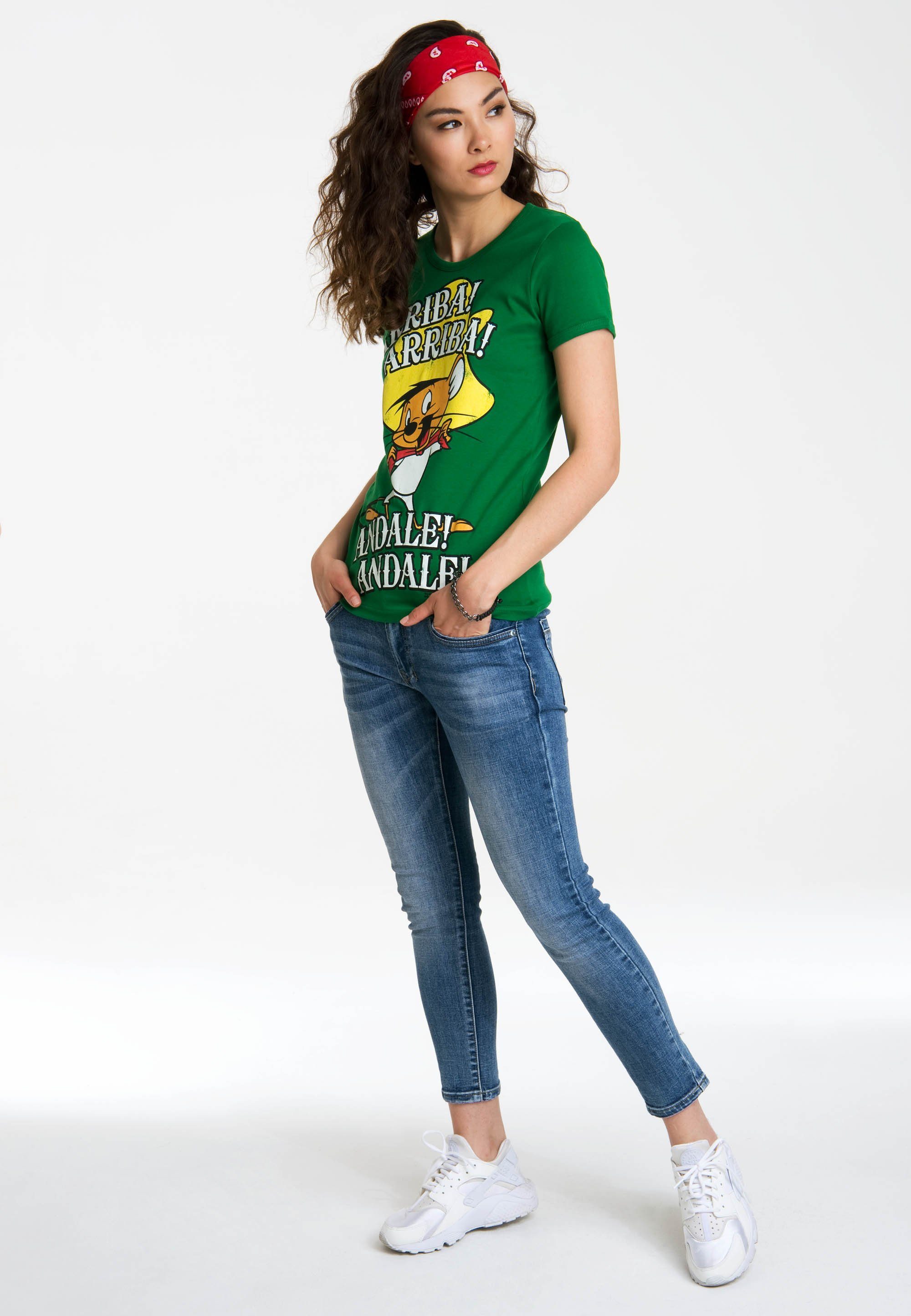 LOGOSHIRT T-Shirt Looney Tunes – Arriba! Andale! mit lizenzierten Originaldesign