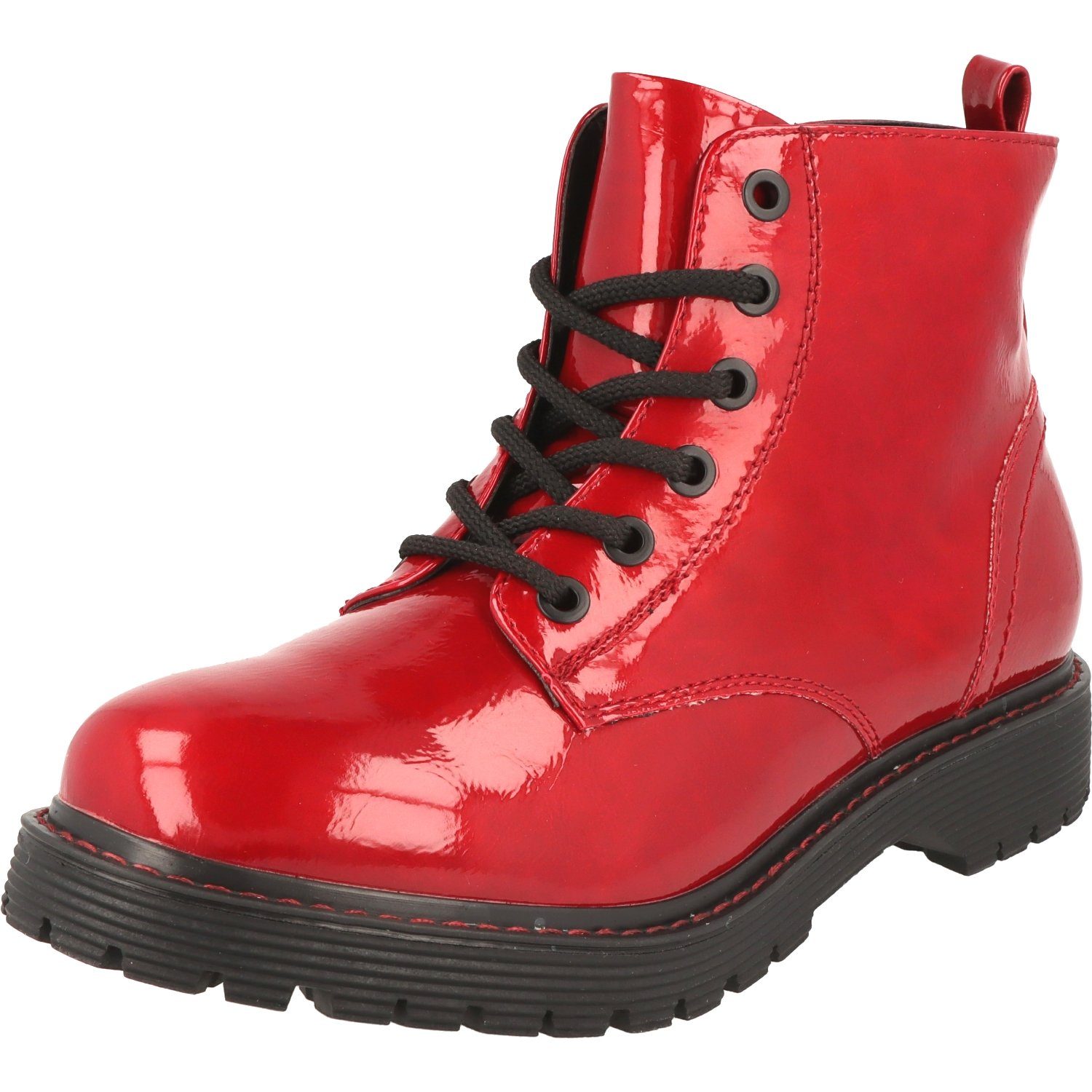 Jane Klain »Damen Schuhe Lack Boots Stiefel Schnürer 252-366 Red Lack«  Schnürboots online kaufen | OTTO