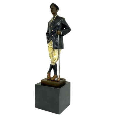 Aubaho Skulptur Bronzeskulptur Golf Golfer im Antik-Stil Bronze Figur Statue Pokal 32c