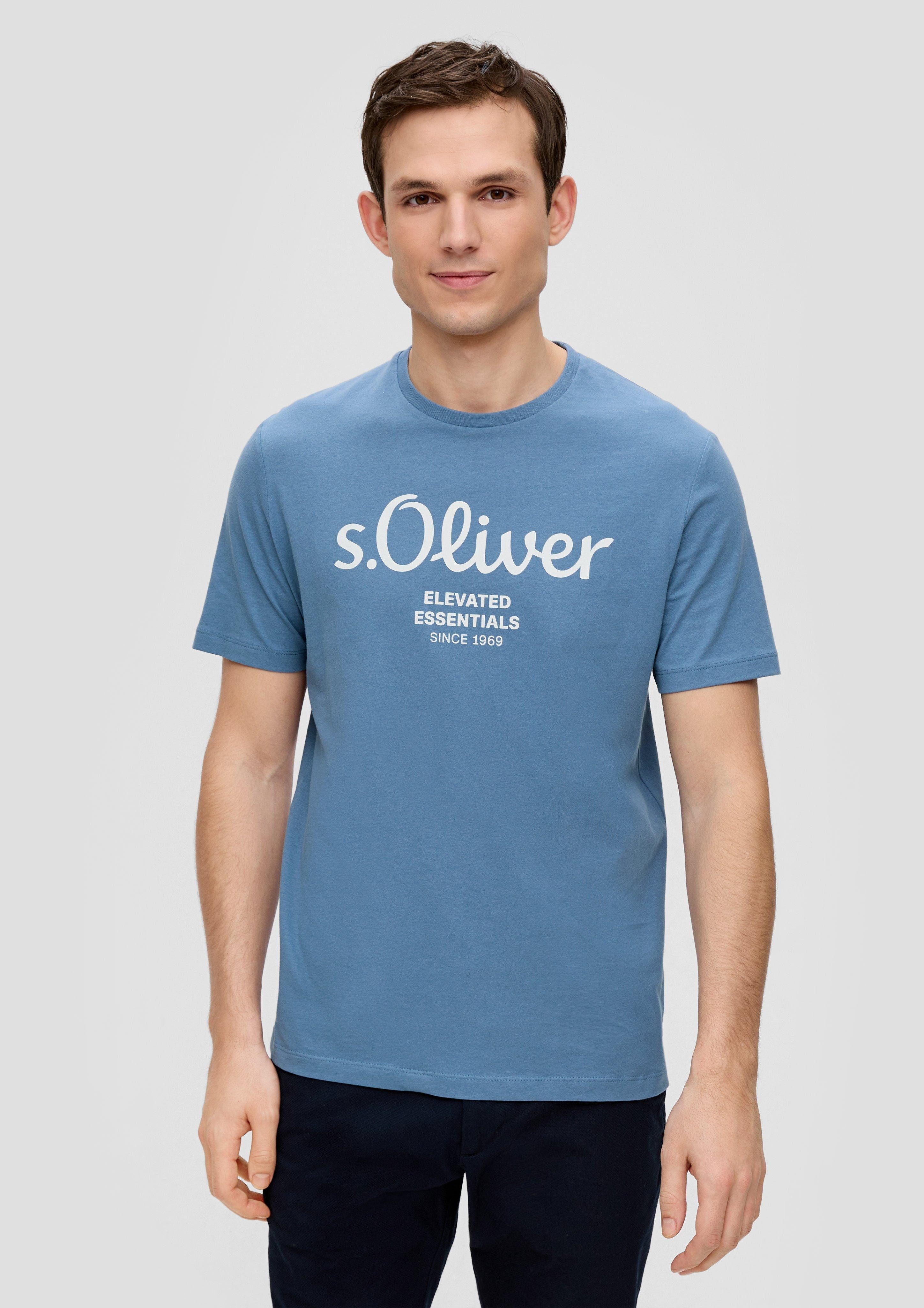 s.Oliver Kurzarmshirt T-Shirt mit Logo-Print Artwork günstig online kaufen