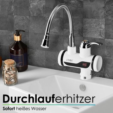 Zilan Elektrischer Wasserhahn ZLN-5480, Niederdruck-Anschluss, 3000 W,Display mit Temperaturanzeige,Überhitzungsschutz