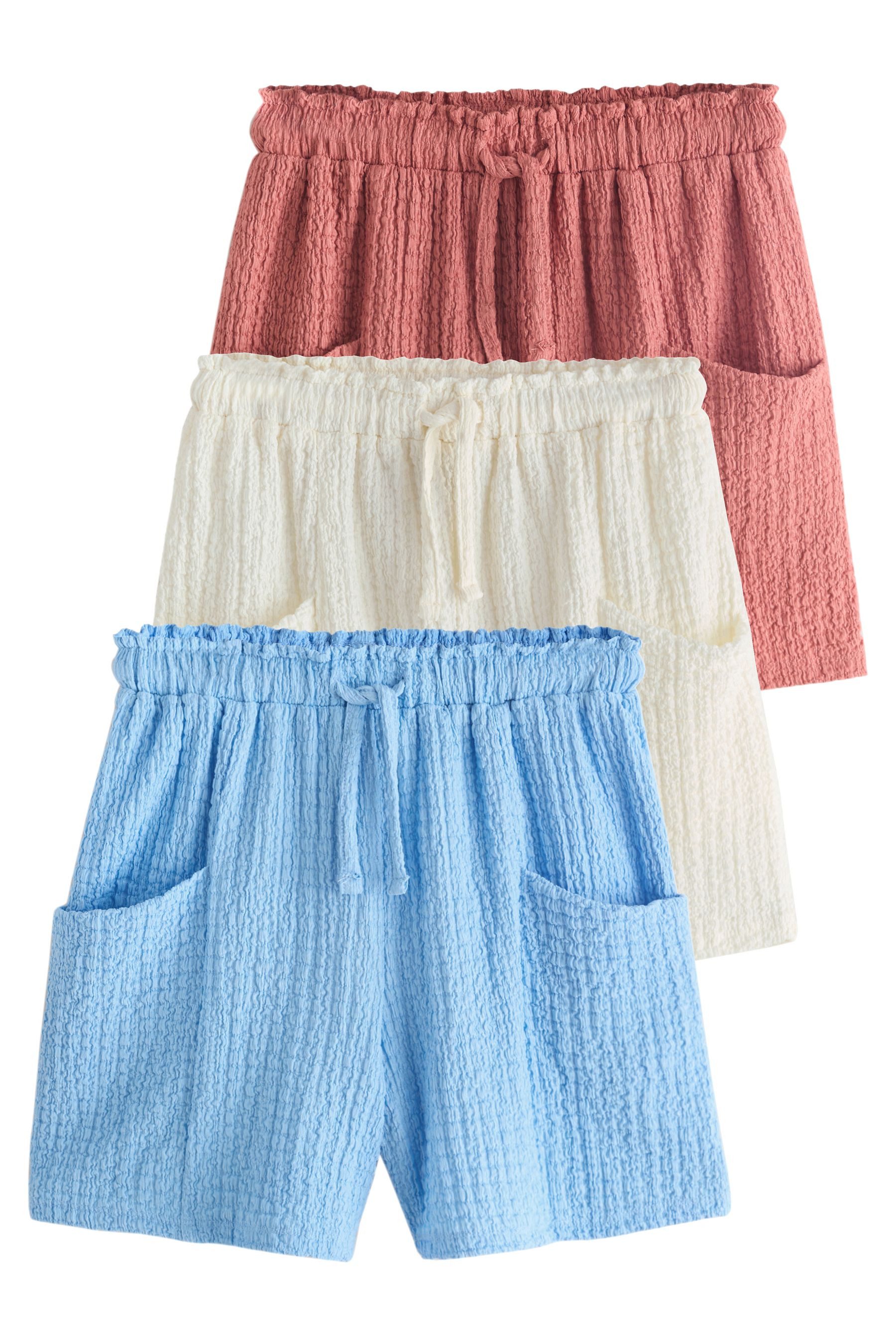 Next Shorts Shorts in Knitteroptik, 3er-Pack (3-tlg)