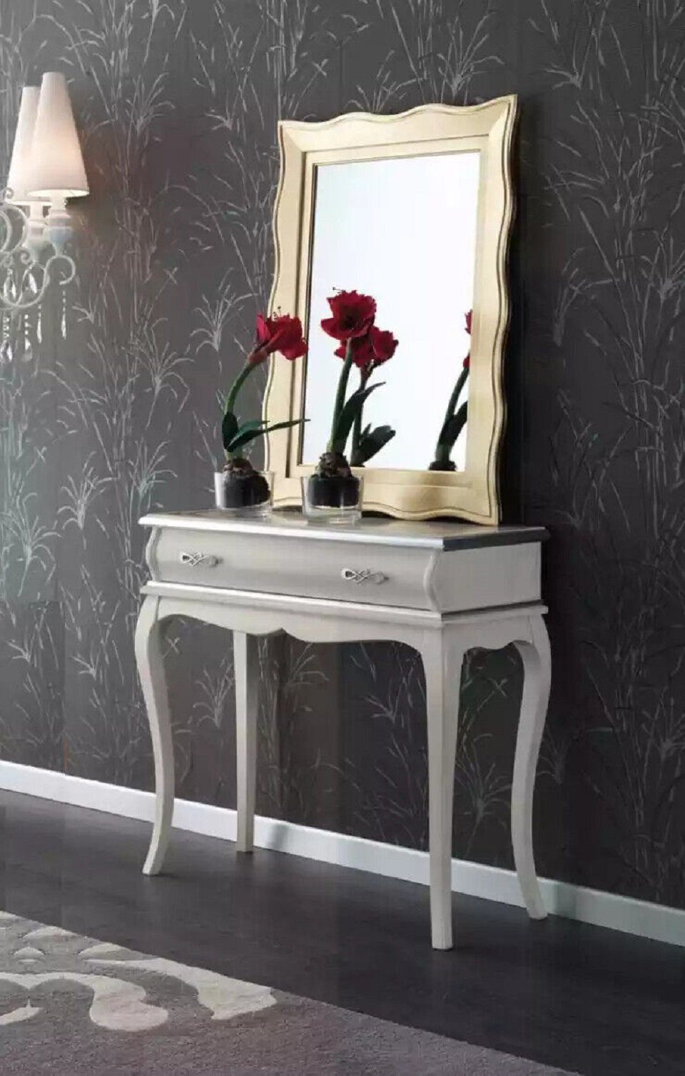 Konsolentisch Weißer Designer Konsolentisch Klassischer Holztisch Schlafzimmer Möbel