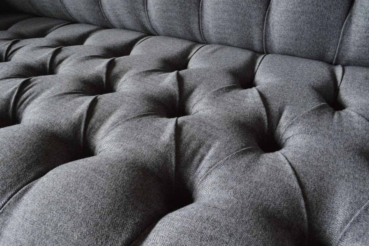 Neu, Sofa Couchen Made JVmoebel Sitzer Sofa Chesterfield 3 In Stoff Couch Polster Sitz Textil Europe