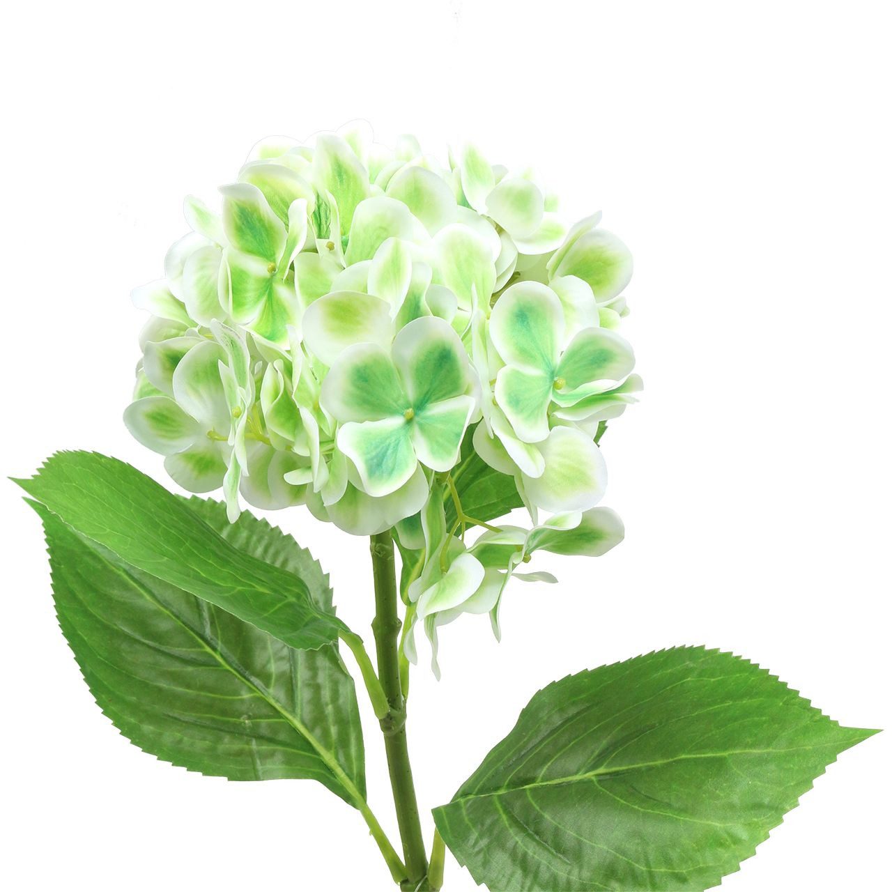 Kunstblume Hortensie künstlich Grün Weiß 68cm Hochzeit Deko Seidenblume, Florists Products, Höhe 68 cm