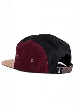 Blackskies Snapback Cap Port Elizabeth 5-Panel Cap - Maroon-Suede