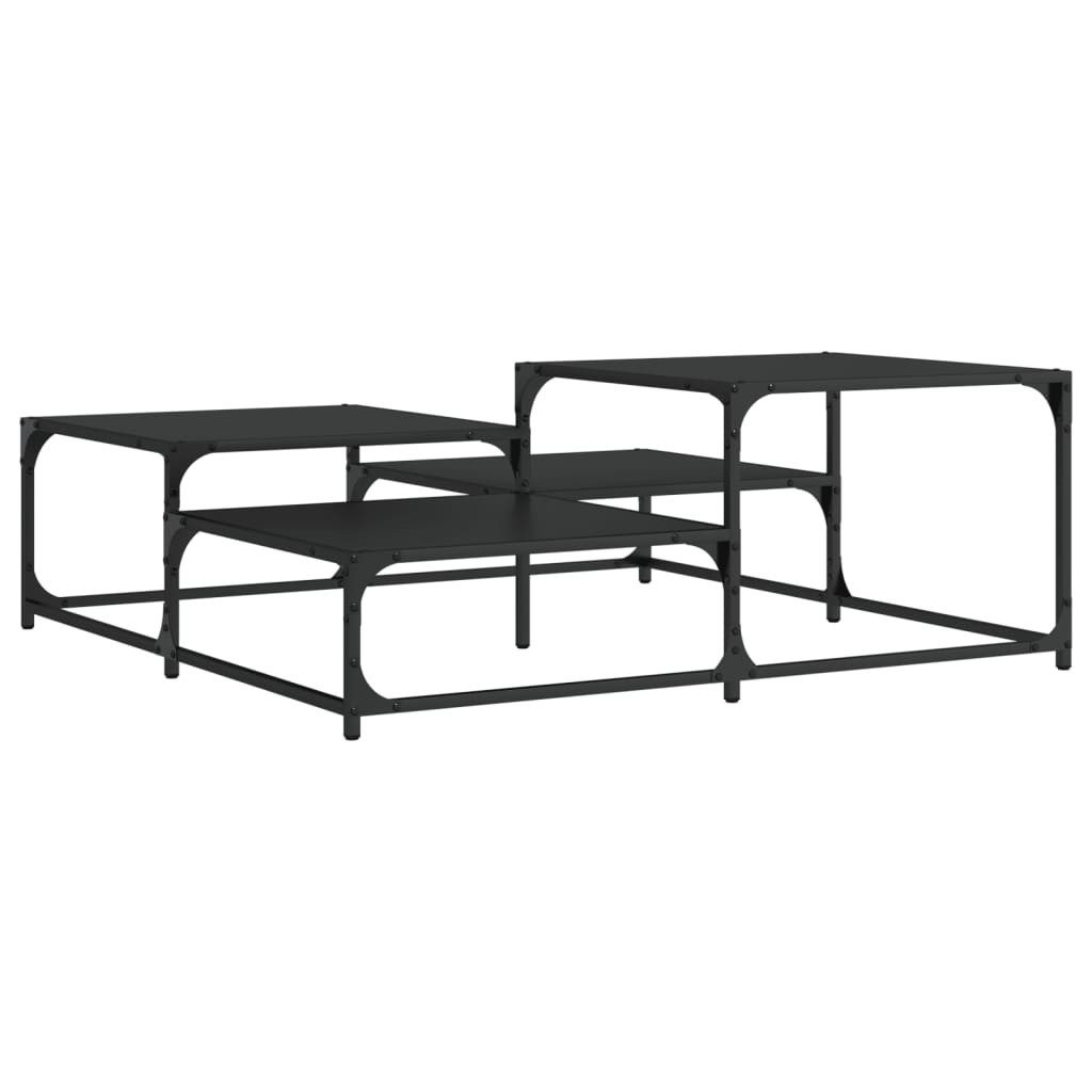 vidaXL Couchtisch Couchtisch Schwarz 107x107x40 cm Holzwerkstoff (1-St)