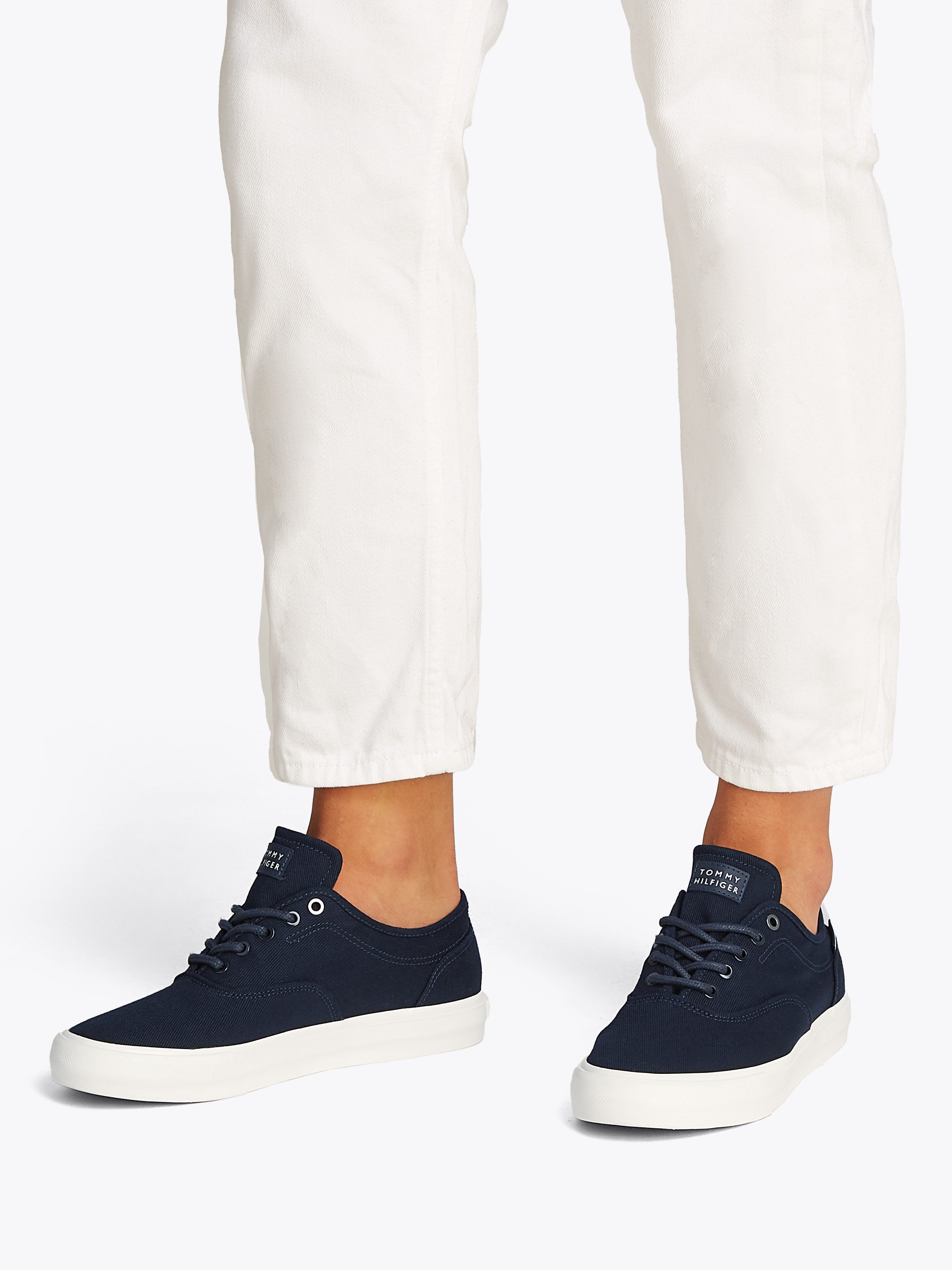 Tommy Hilfiger TH HI VULC LOW OXFORD TWILL Sneaker, Freizeitschuh, Halbschu günstig online kaufen