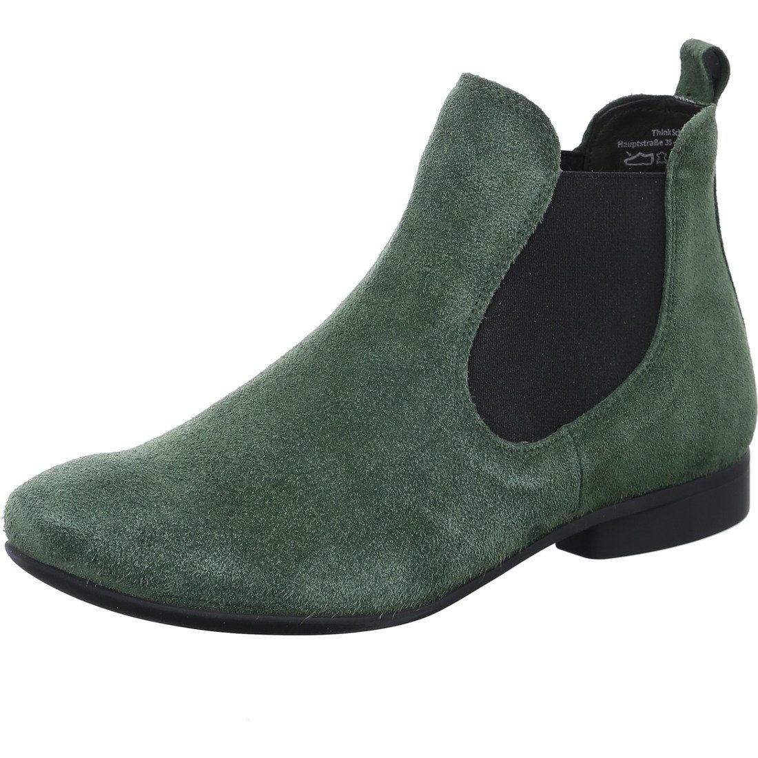 Think! Think! Schuhe, Stiefelette Guad 2 - Velours Stiefelette grün 049965 | Ankle Boots