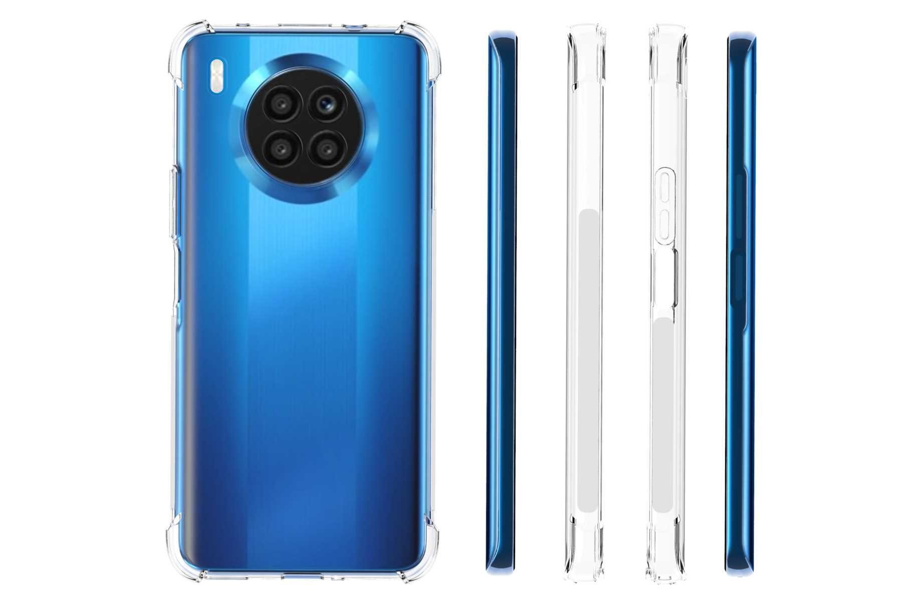 mtb more energy Smartphone-Hülle Clear Armor Case für Huawei nova 8i / Honor 50 Lite, Transparente TPU Schutzhülle Case Backcover mit Anti-Shock Verstärkung