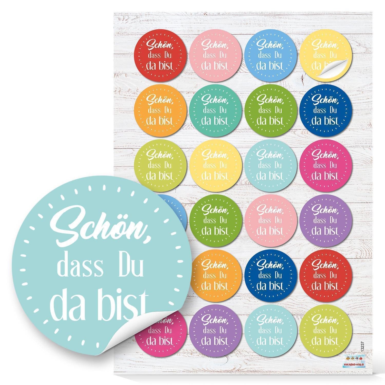Logbuch-Verlag Aufkleber Buntes Aufkleber Set - 120 Sticker Sprüche + Blumen + Blankoaufkleber