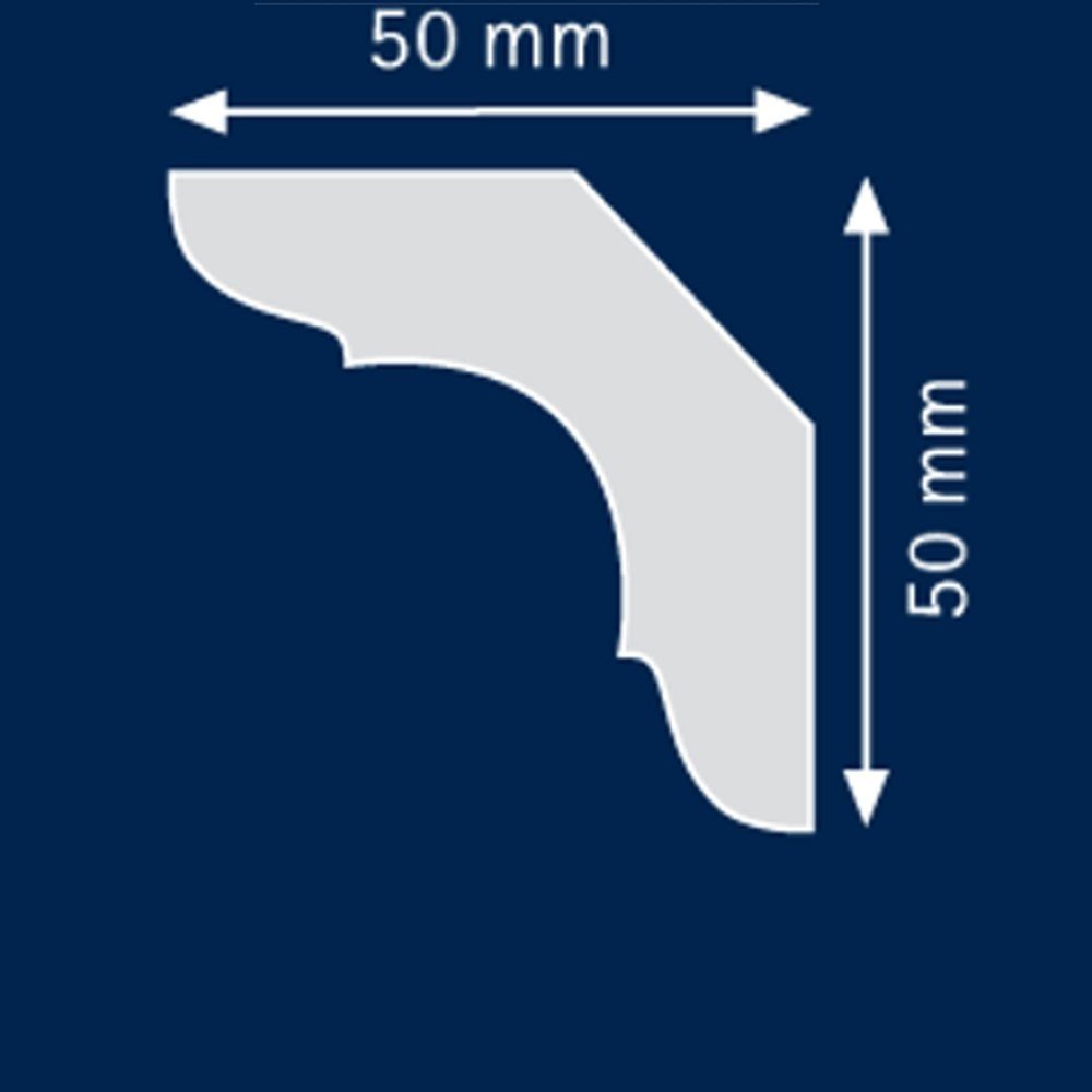 PROVISTON Stuckleiste Polystyrol, 50 x 50 günstig online kaufen